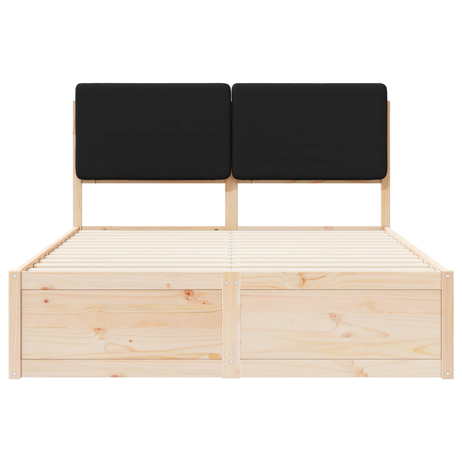Bedframe met Gevoerd Hoofdgedeelte Zwart 160 x 200 cm is nu te koop bij PeponiXL, paradijselijk wonen!