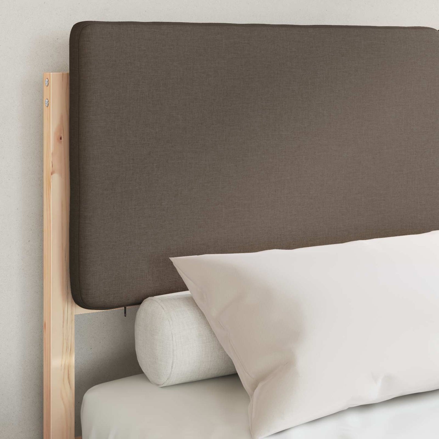 Bedframe met Gevoerd Hoofdgedeelte Taupe 160 x 200 cm is nu te koop bij PeponiXL, paradijselijk wonen!
