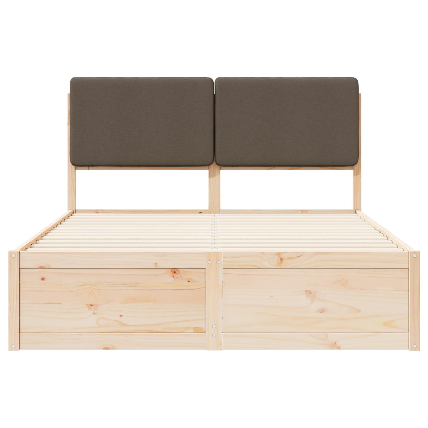 Bedframe met Gevoerd Hoofdgedeelte Taupe 160 x 200 cm is nu te koop bij PeponiXL, paradijselijk wonen!