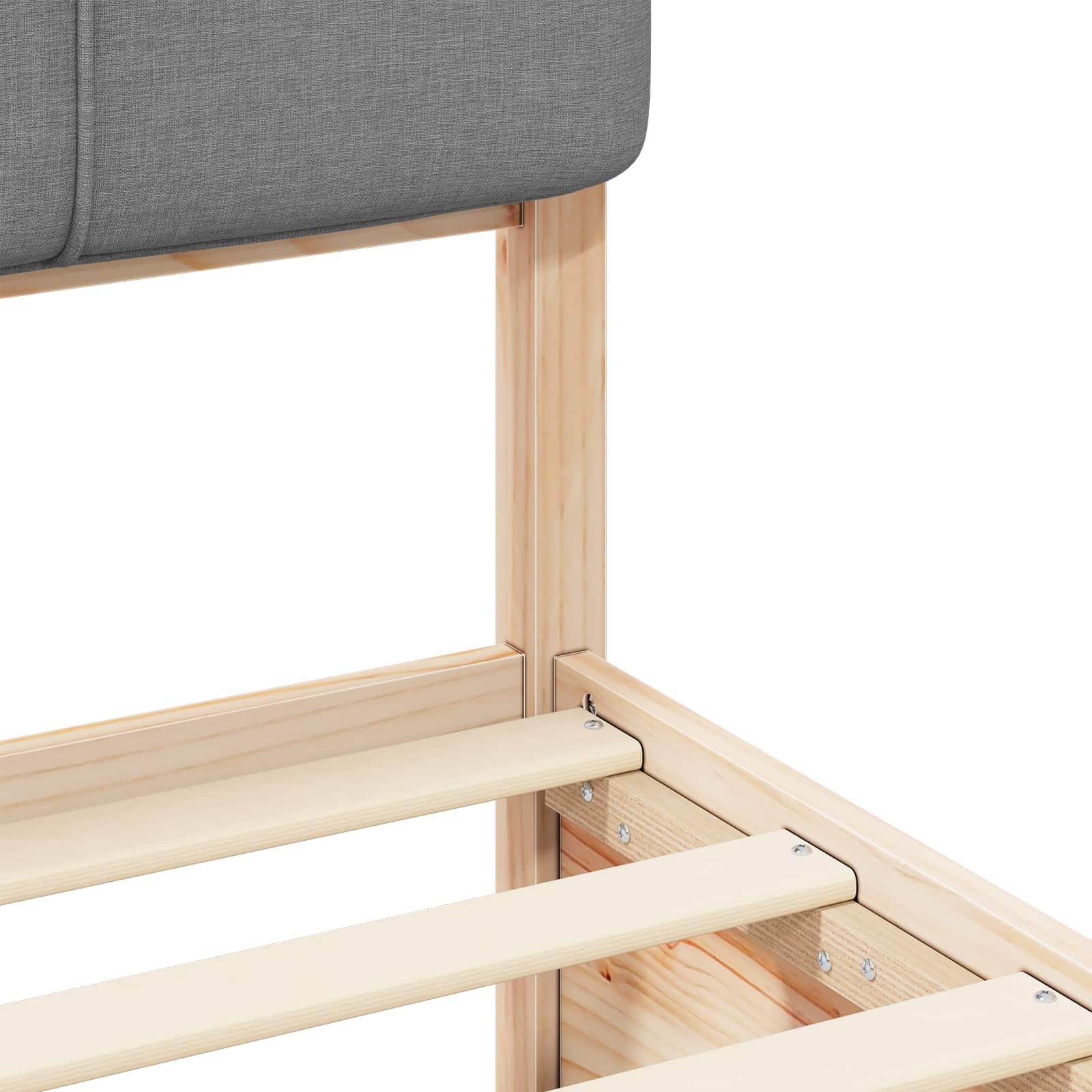 Bedframe met Gevoerd Hoofdgedeelte Lichtgrijs 200 x 200 cm is nu te koop bij PeponiXL, paradijselijk wonen!