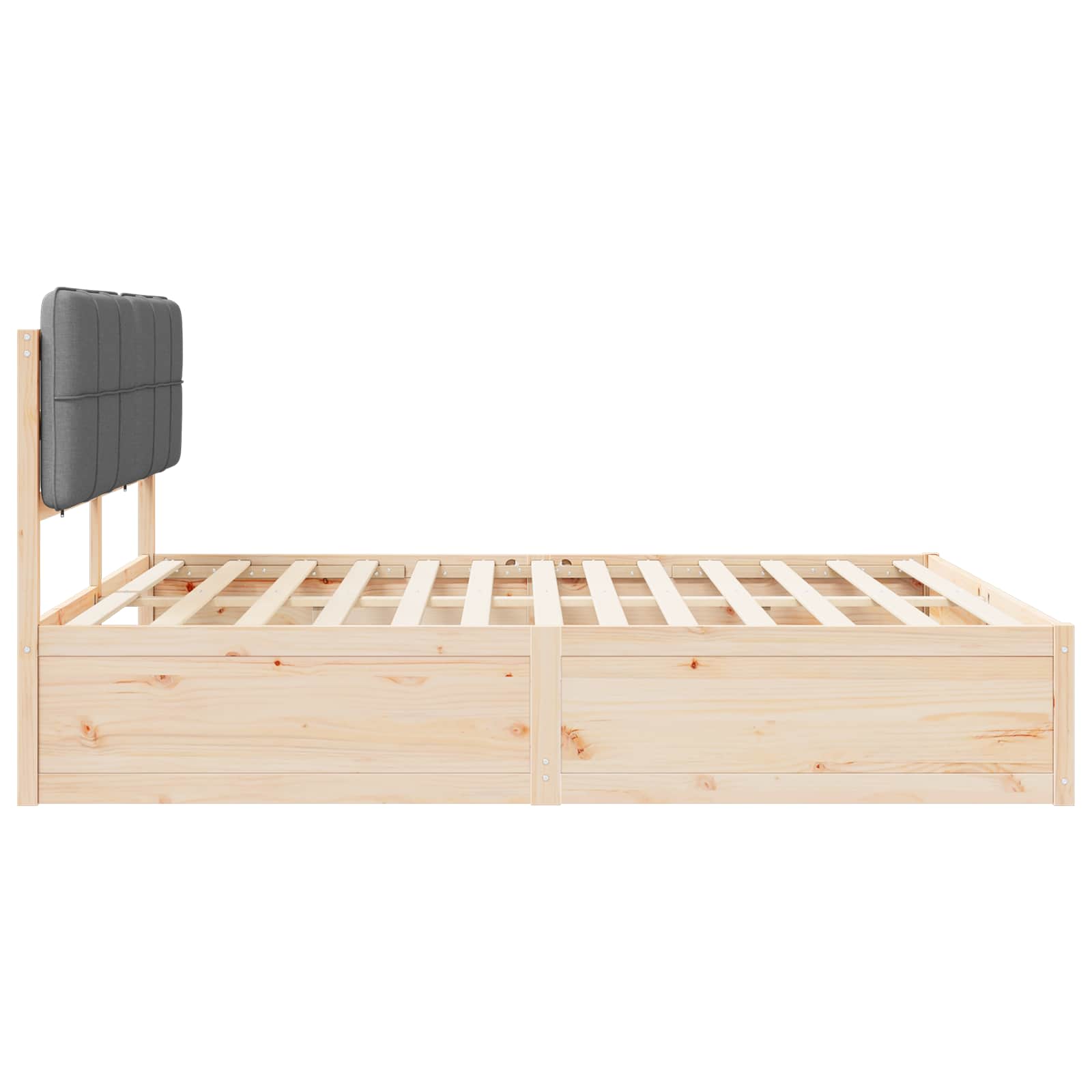 Bedframe met Gevoerd Hoofdgedeelte Lichtgrijs 200 x 200 cm is nu te koop bij PeponiXL, paradijselijk wonen!
