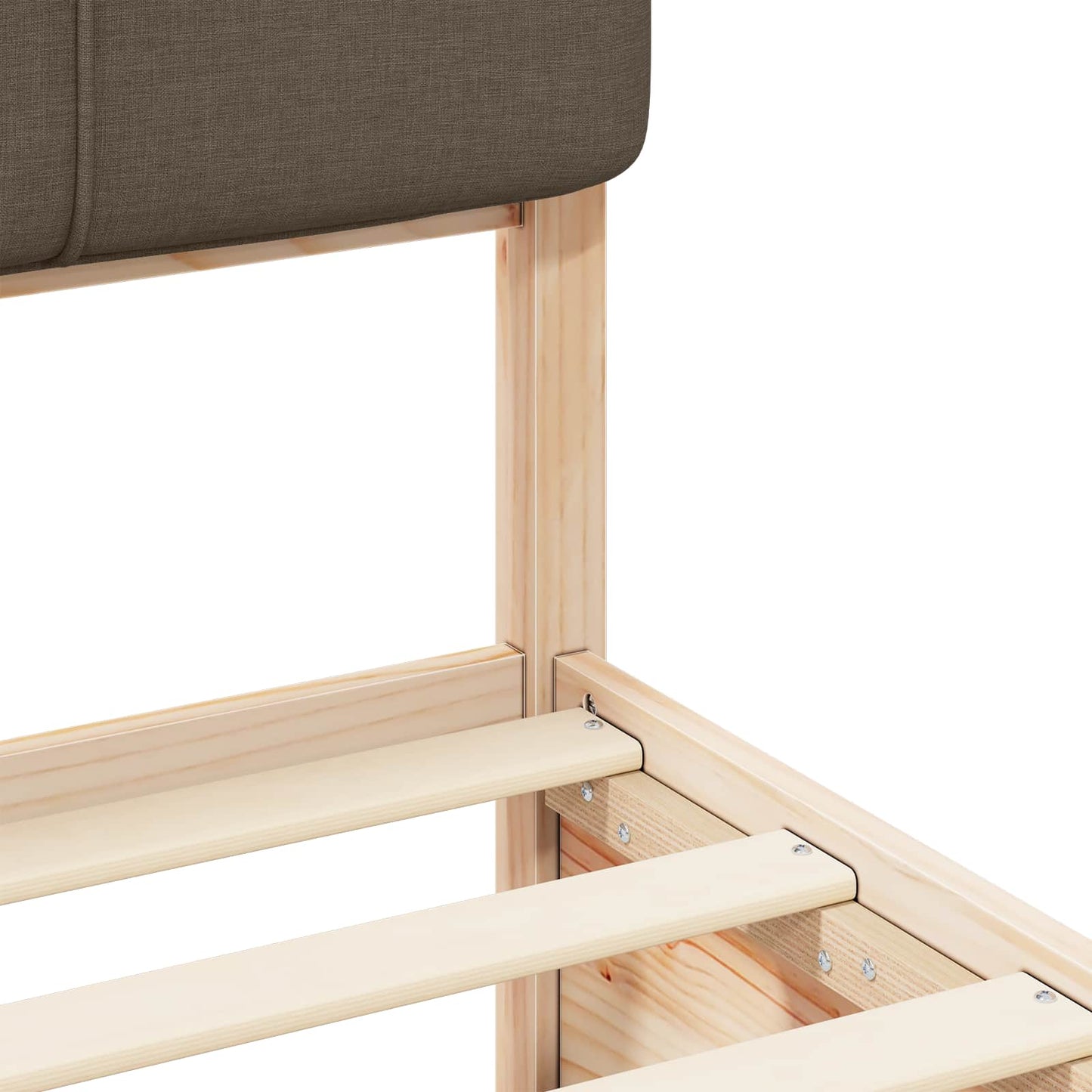 Bedframe met Gevoerd Hoofdgedeelte Taupe 200 x 200 cm is nu te koop bij PeponiXL, paradijselijk wonen!