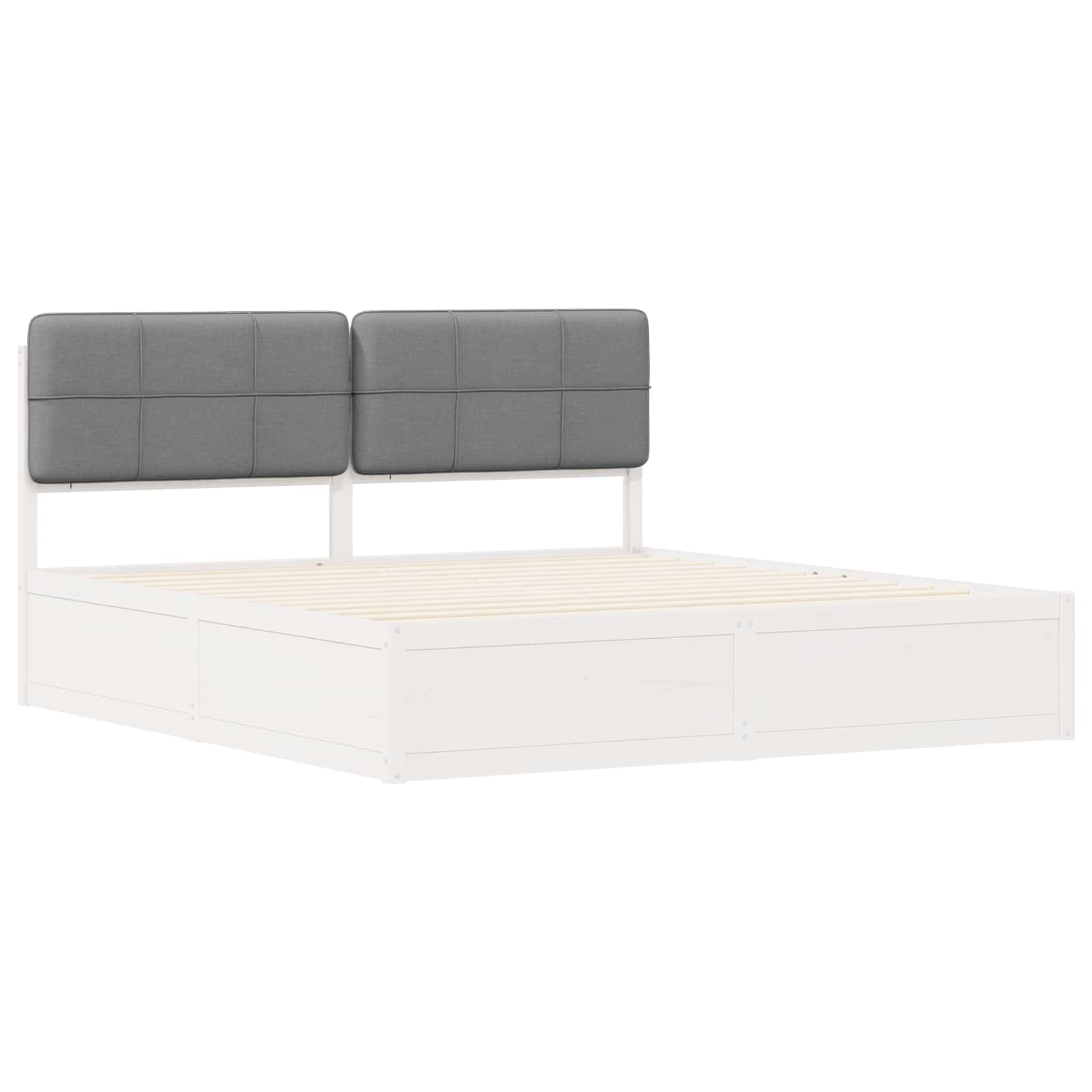 Bedframe met Gevoerd Hoofdgedeelte Lichtgrijs 200 x 200 cm is nu te koop bij PeponiXL, paradijselijk wonen!