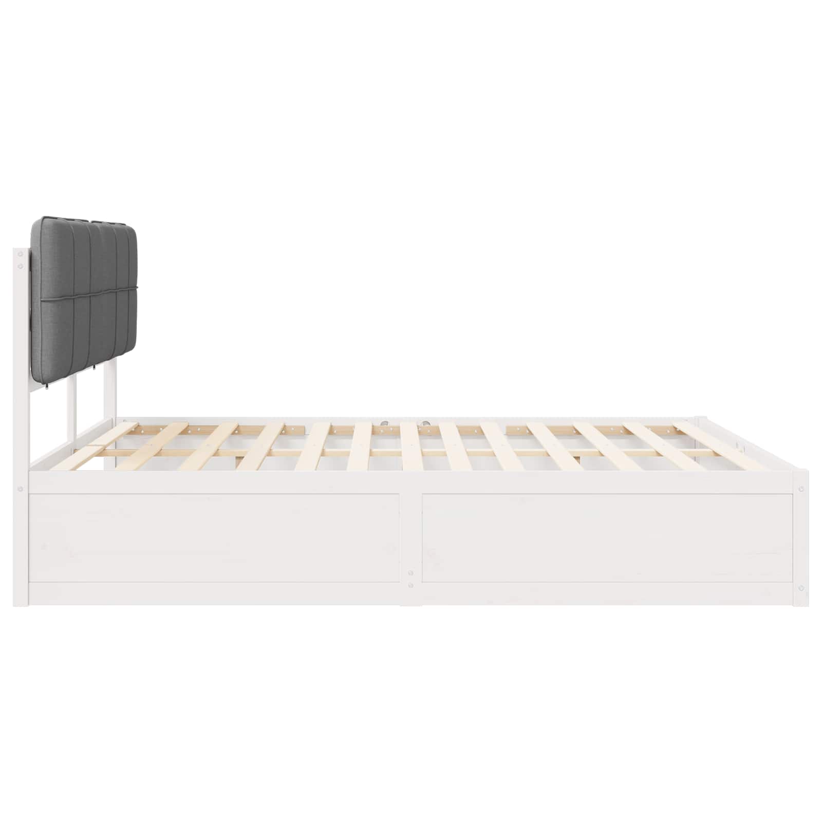 Bedframe met Gevoerd Hoofdgedeelte Lichtgrijs 200 x 200 cm is nu te koop bij PeponiXL, paradijselijk wonen!