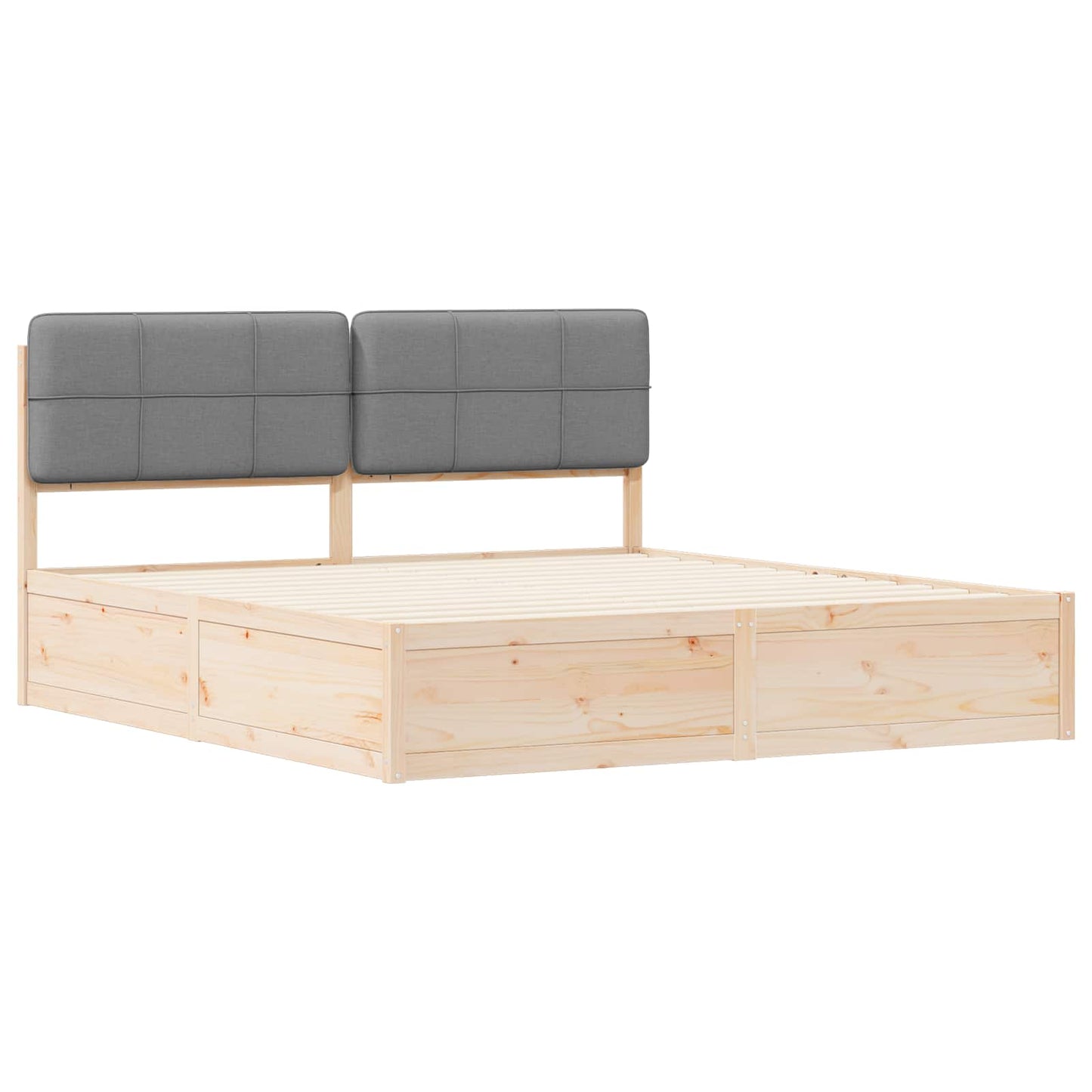 Bedframe met Gevoerd Hoofdgedeelte Lichtgrijs 180 x 200 cm is nu te koop bij PeponiXL, paradijselijk wonen!