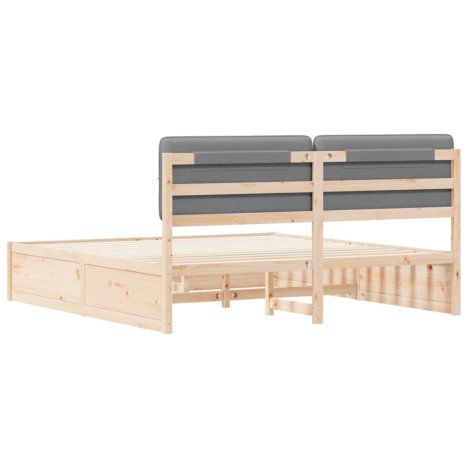 Bedframe met Gevoerd Hoofdgedeelte Lichtgrijs 180 x 200 cm is nu te koop bij PeponiXL, paradijselijk wonen!