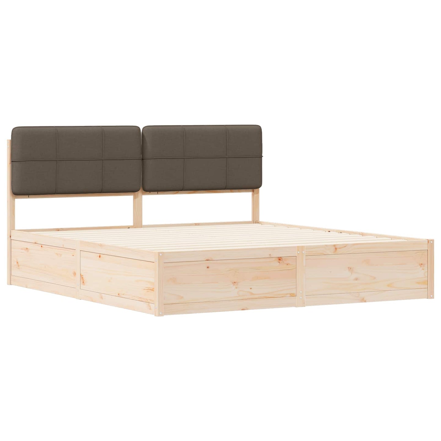 Bedframe met Gevoerd Hoofdgedeelte Taupe 180 x 200 cm is nu te koop bij PeponiXL, paradijselijk wonen!