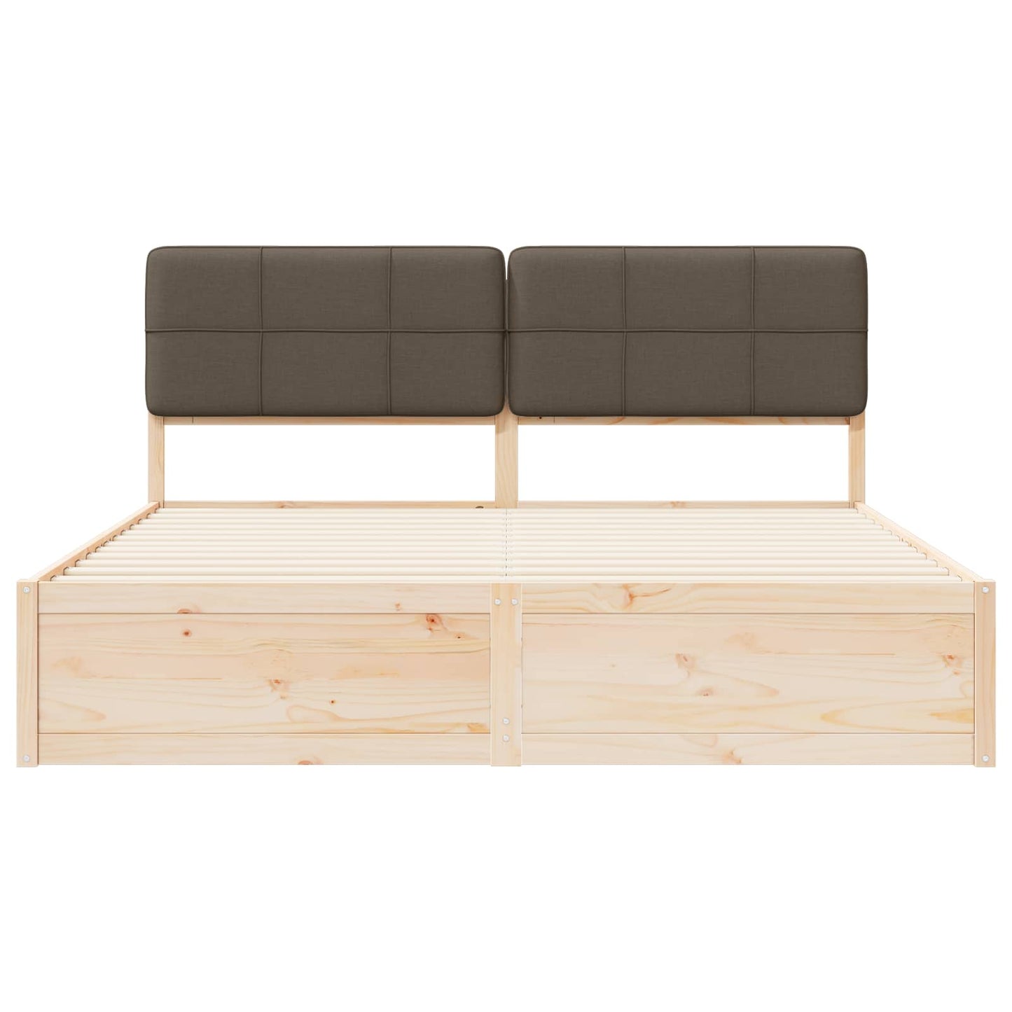 Bedframe met Gevoerd Hoofdgedeelte Taupe 180 x 200 cm is nu te koop bij PeponiXL, paradijselijk wonen!