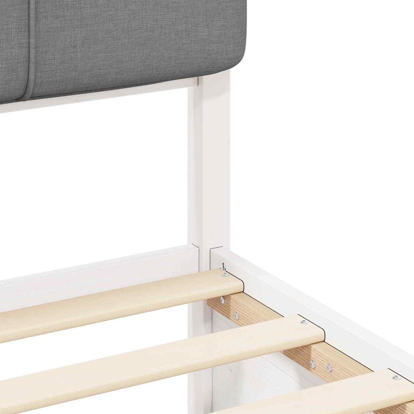 Bedframe met Gevoerd Hoofdgedeelte Lichtgrijs 180 x 200 cm is nu te koop bij PeponiXL, paradijselijk wonen!