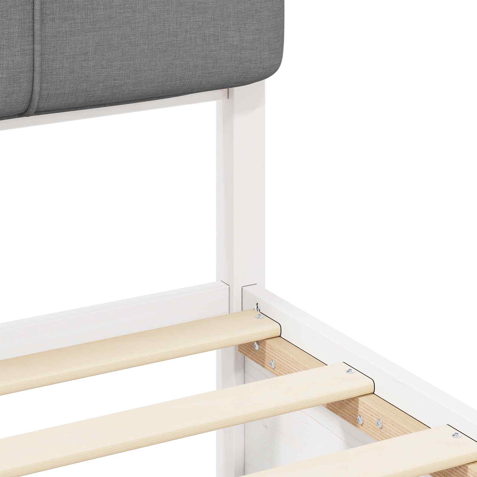 Bedframe met Gevoerd Hoofdgedeelte Lichtgrijs 180 x 200 cm is nu te koop bij PeponiXL, paradijselijk wonen!