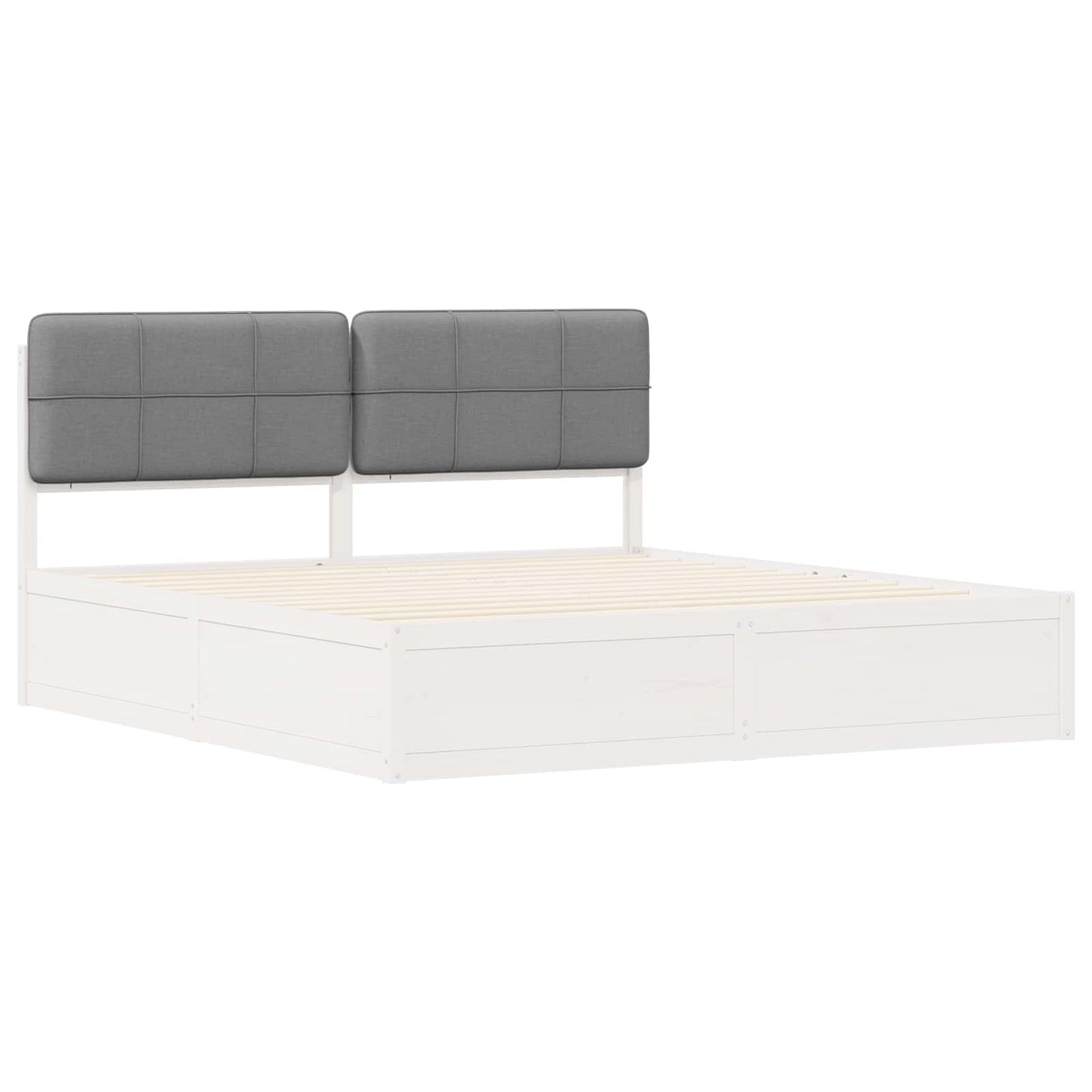 Bedframe met Gevoerd Hoofdgedeelte Lichtgrijs 180 x 200 cm is nu te koop bij PeponiXL, paradijselijk wonen!