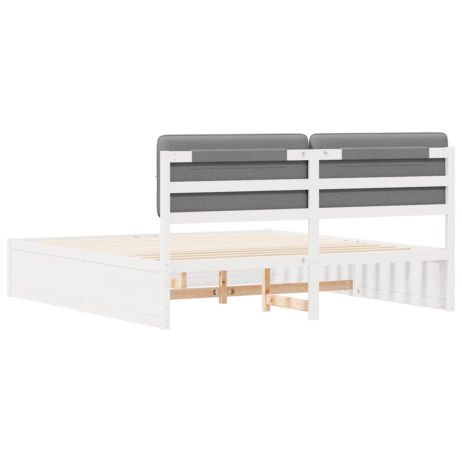 Bedframe met Gevoerd Hoofdgedeelte Lichtgrijs 180 x 200 cm is nu te koop bij PeponiXL, paradijselijk wonen!