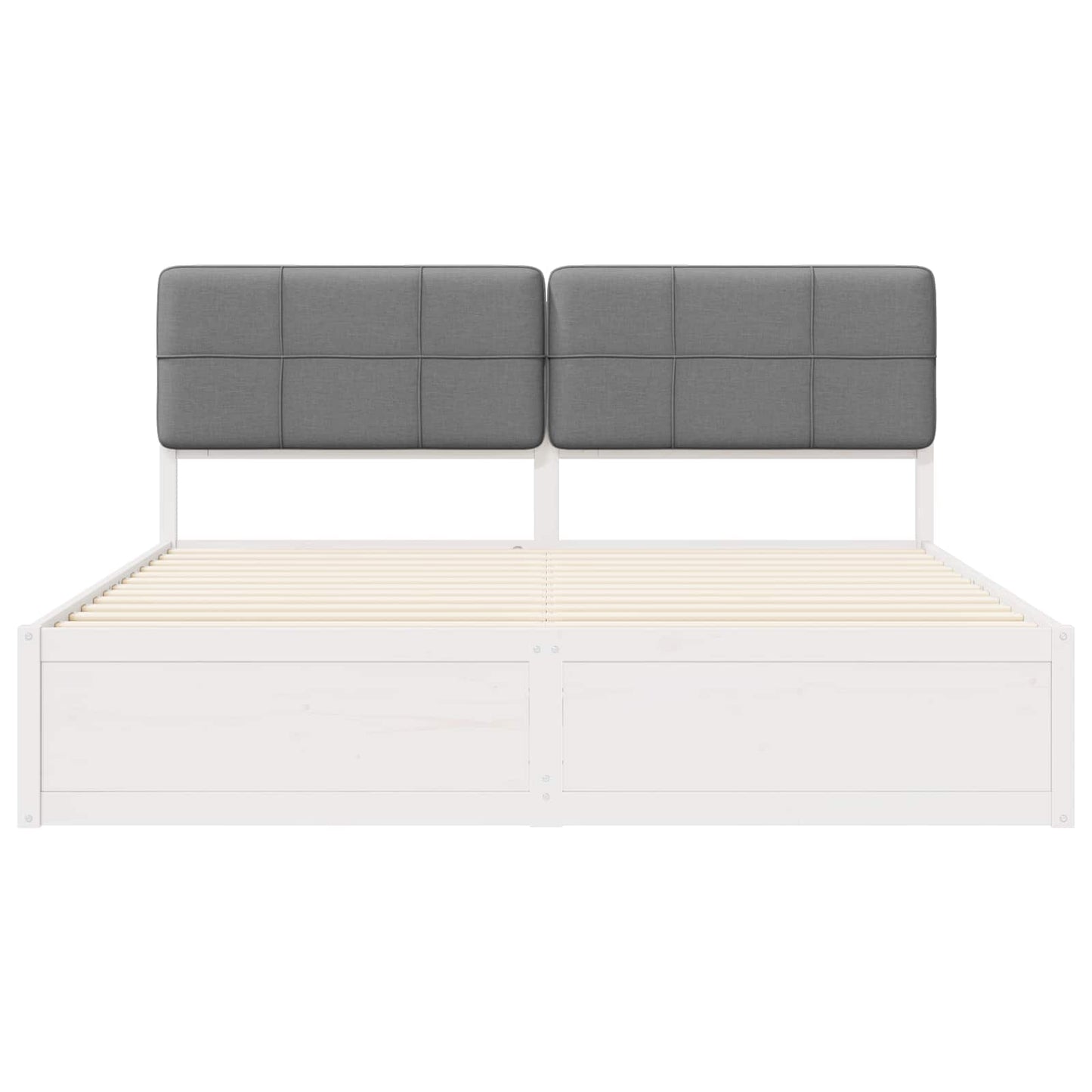 Bedframe met Gevoerd Hoofdgedeelte Lichtgrijs 180 x 200 cm is nu te koop bij PeponiXL, paradijselijk wonen!