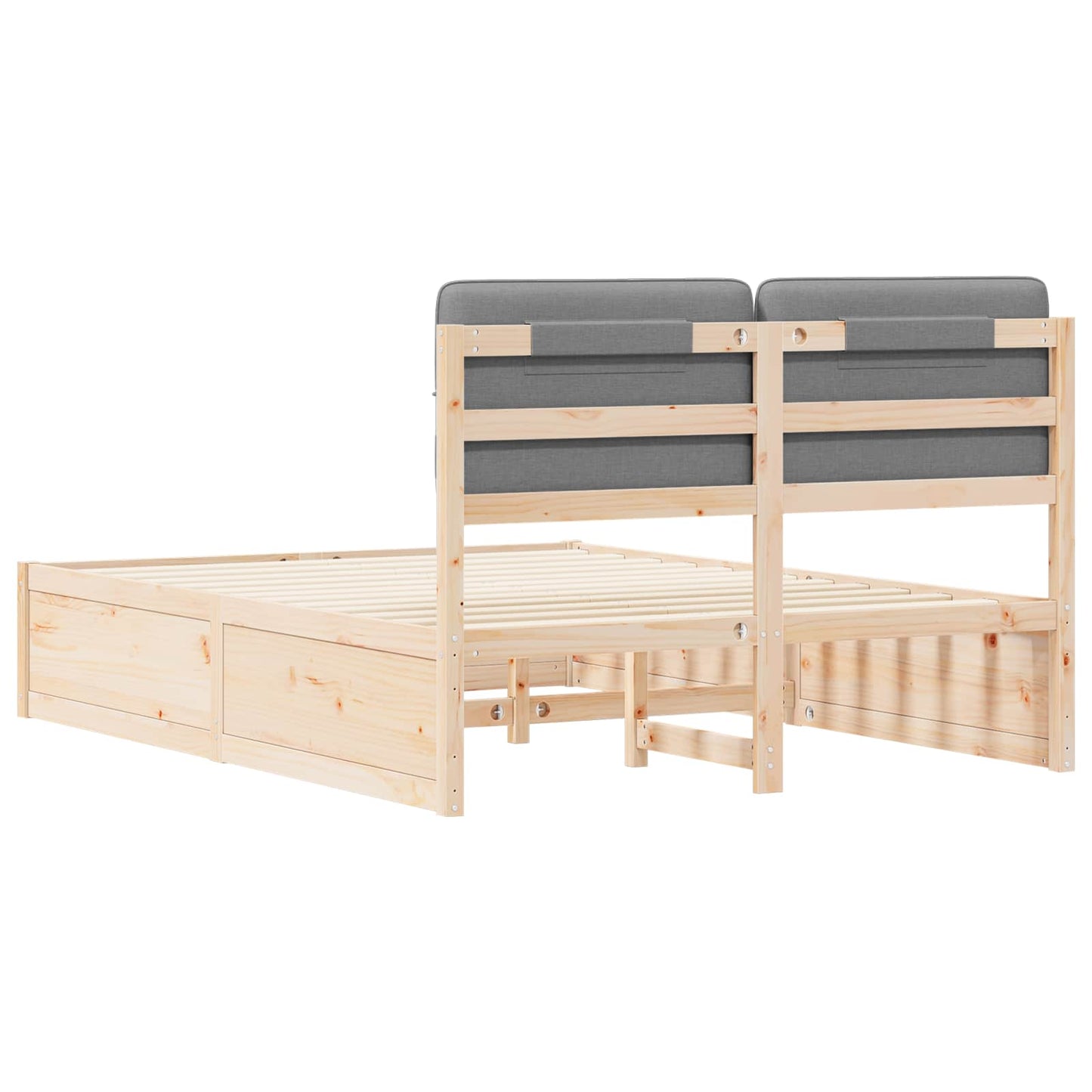Bedframe met Gevoerd Hoofdgedeelte Lichtgrijs 160 x 200 cm is nu te koop bij PeponiXL, paradijselijk wonen!