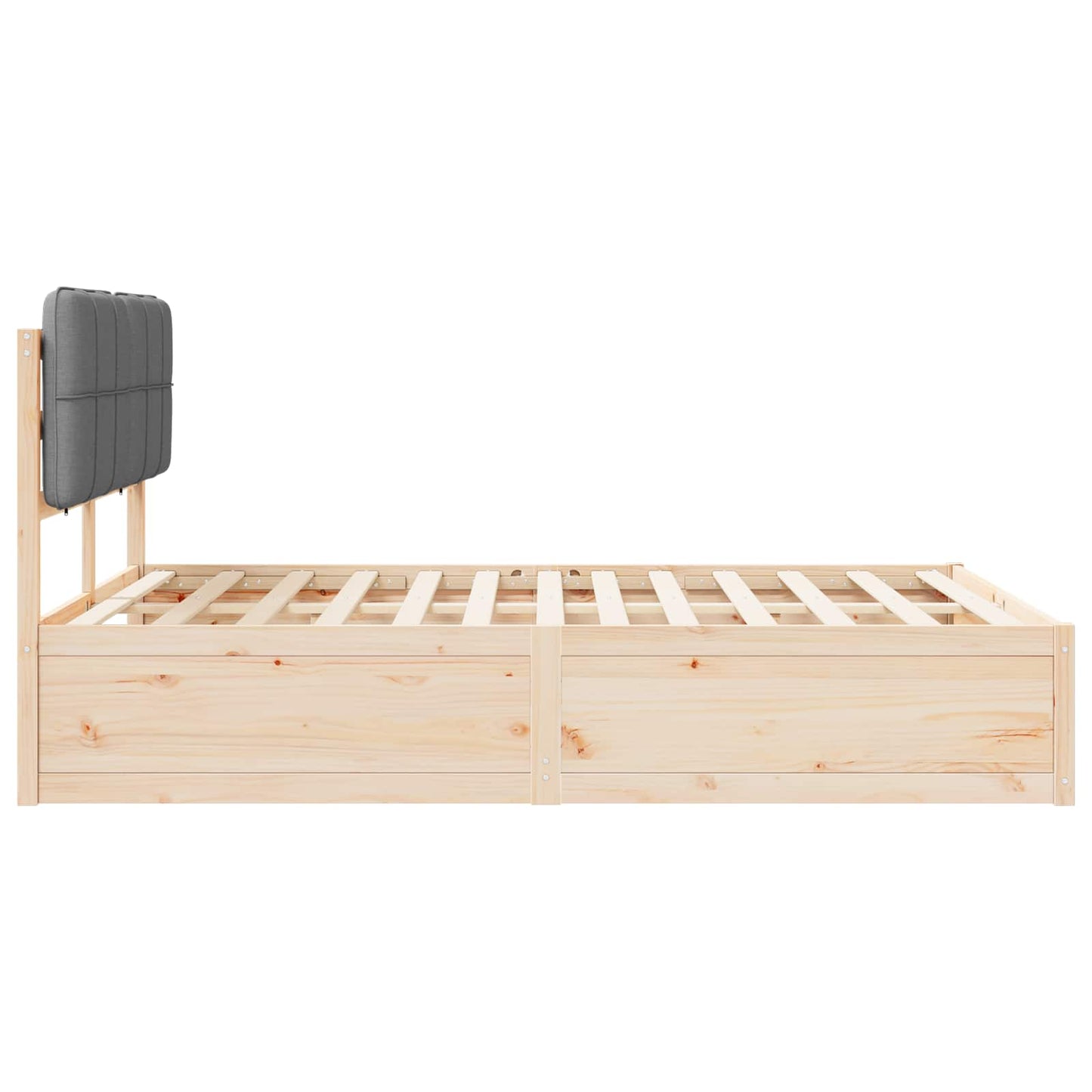 Bedframe met Gevoerd Hoofdgedeelte Lichtgrijs 160 x 200 cm is nu te koop bij PeponiXL, paradijselijk wonen!