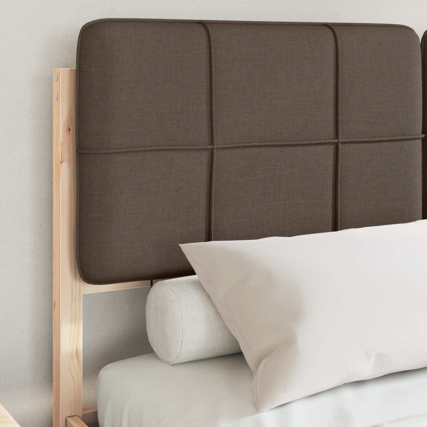 Bedframe met Gevoerd Hoofdgedeelte Taupe 160 x 200 cm is nu te koop bij PeponiXL, paradijselijk wonen!
