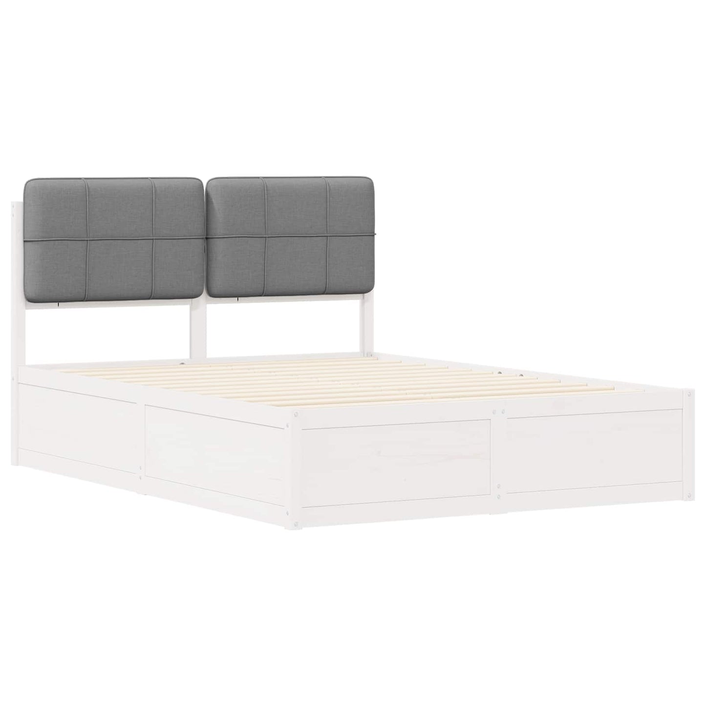 Bedframe met Gevoerd Hoofdgedeelte Lichtgrijs 160 x 200 cm is nu te koop bij PeponiXL, paradijselijk wonen!