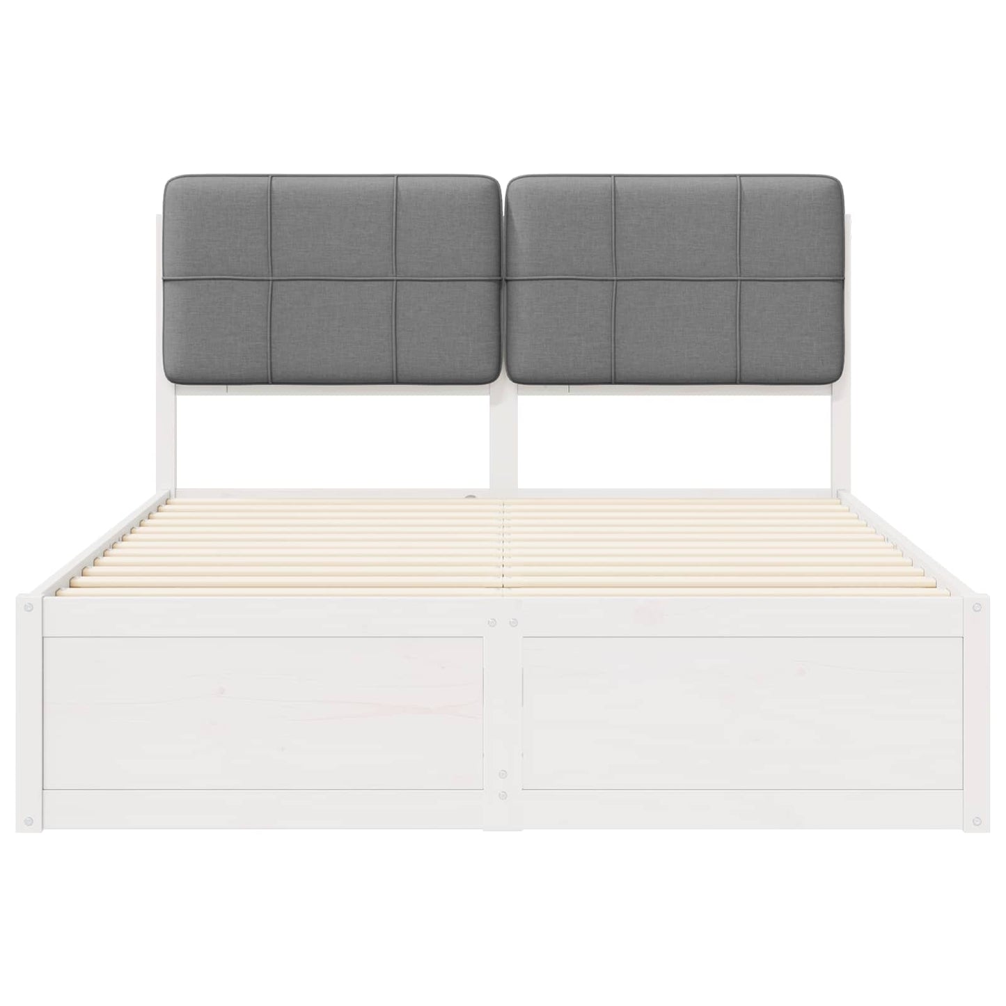 Bedframe met Gevoerd Hoofdgedeelte Lichtgrijs 160 x 200 cm is nu te koop bij PeponiXL, paradijselijk wonen!
