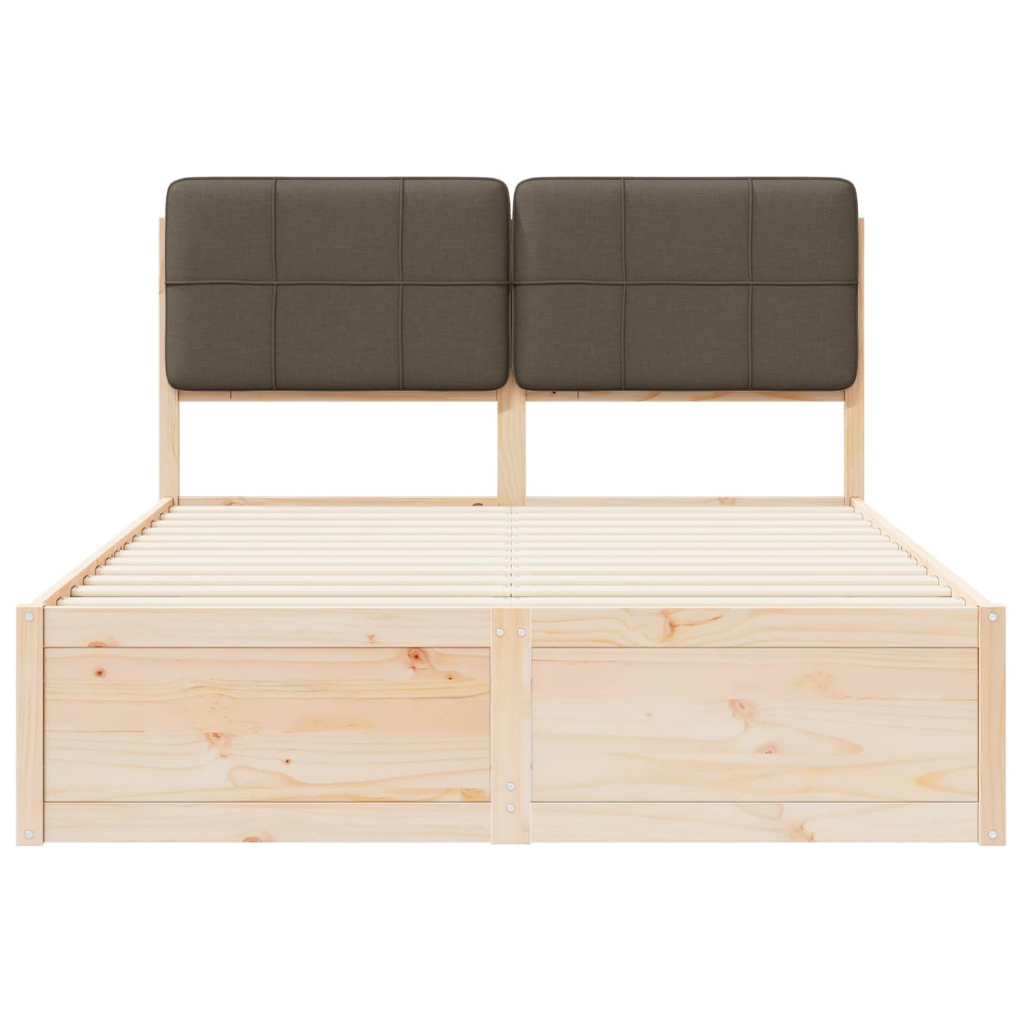 Bedframe met Gevoerd Hoofdgedeelte Taupe 150 x 200 cm is nu te koop bij PeponiXL, paradijselijk wonen!