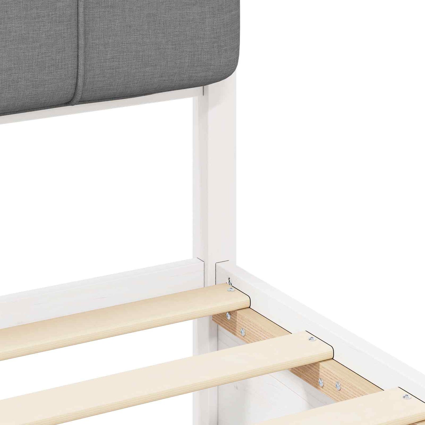 Bedframe met Gevoerd Hoofdgedeelte Lichtgrijs 150 x 200 cm is nu te koop bij PeponiXL, paradijselijk wonen!