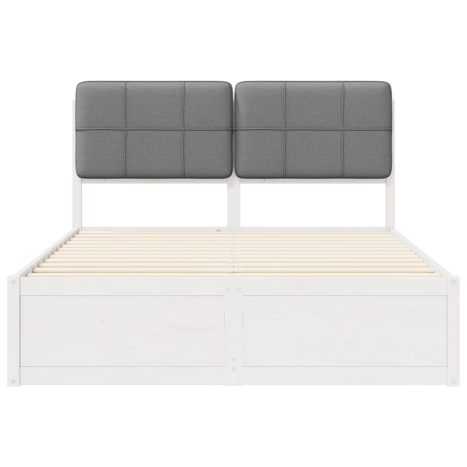 Bedframe met Gevoerd Hoofdgedeelte Lichtgrijs 150 x 200 cm is nu te koop bij PeponiXL, paradijselijk wonen!