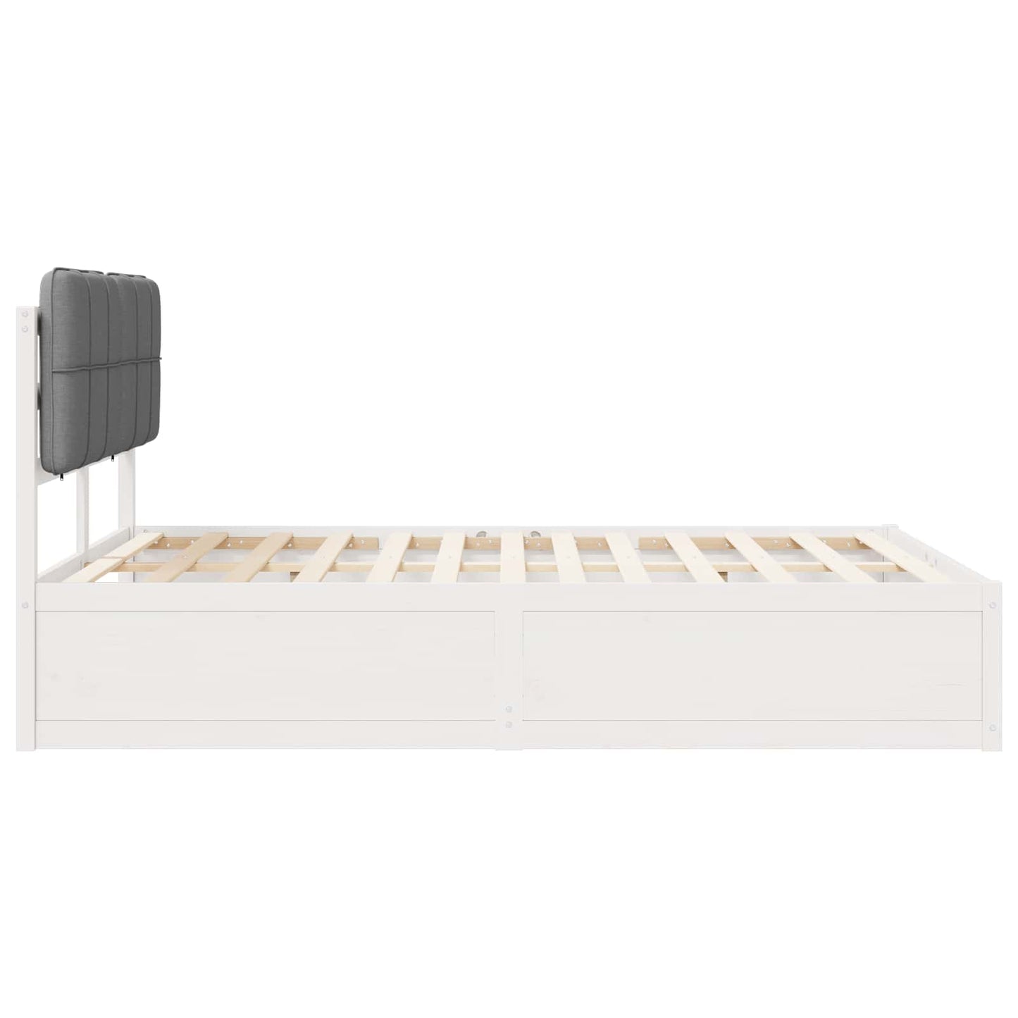 Bedframe met Gevoerd Hoofdgedeelte Lichtgrijs 150 x 200 cm is nu te koop bij PeponiXL, paradijselijk wonen!