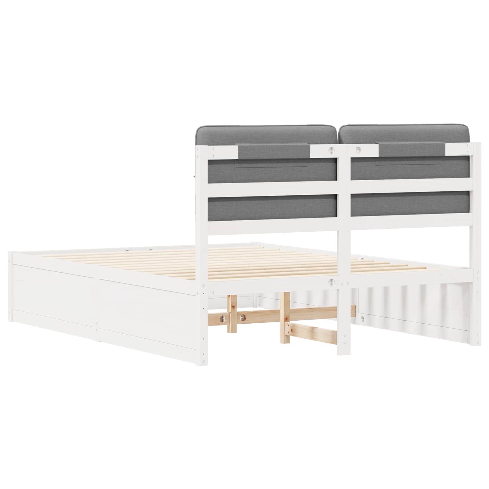 Bedframe met Gevoerd Hoofdgedeelte Lichtgrijs 140 x 190 cm is nu te koop bij PeponiXL, paradijselijk wonen!