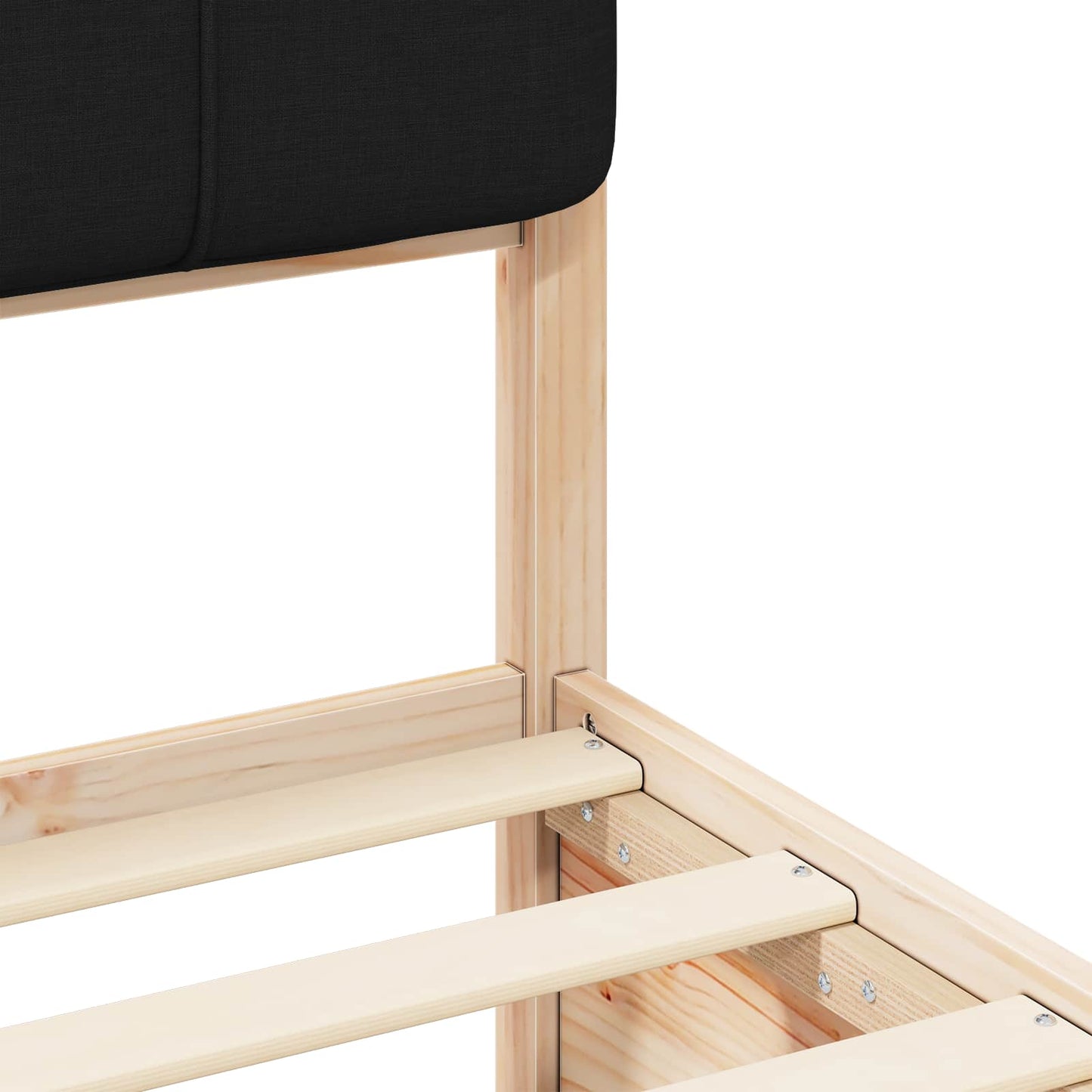 Bedframe met Gevoerd Hoofdgedeelte Zwart 135 x 190 cm is nu te koop bij PeponiXL, paradijselijk wonen!