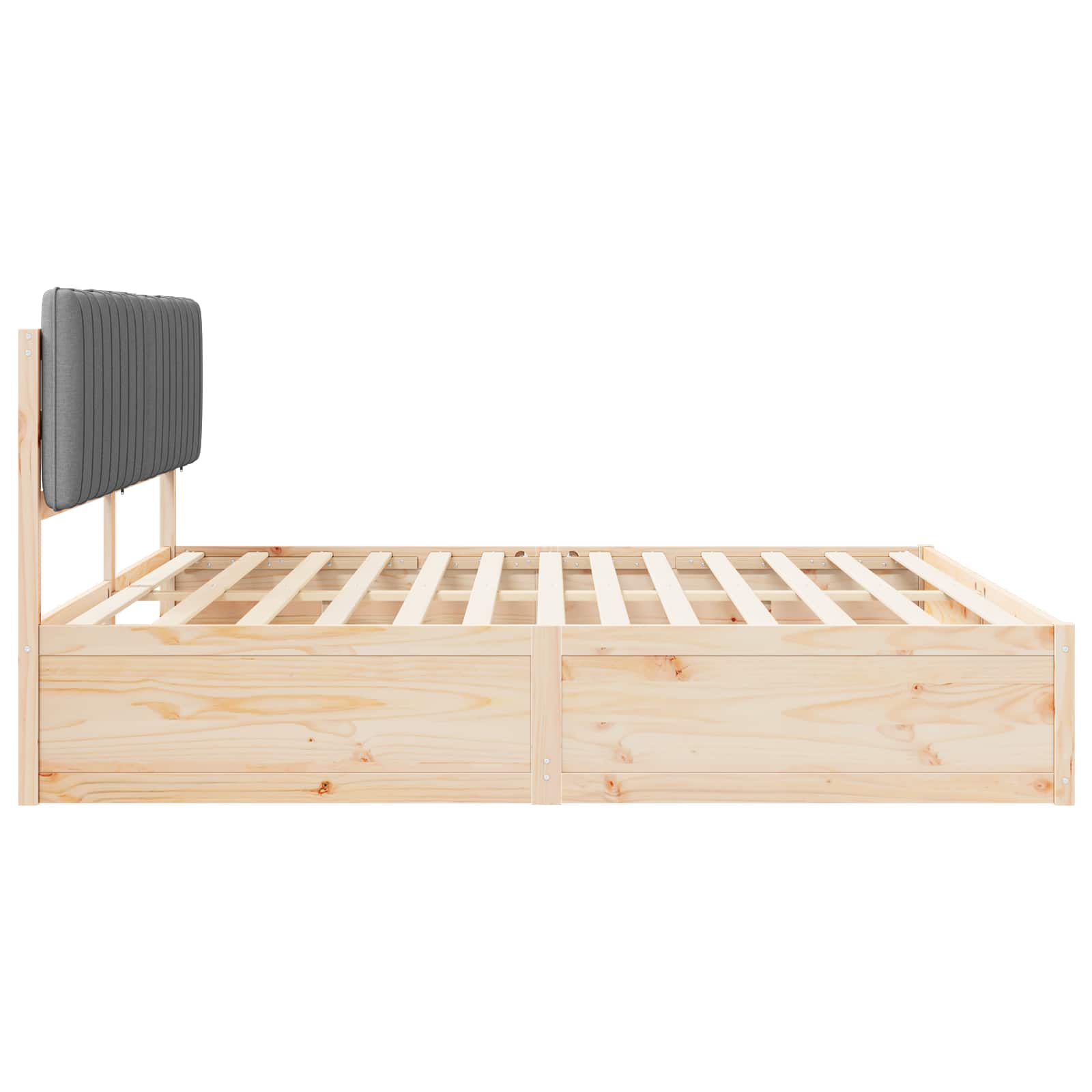 Bedframe met Gevoerd Hoofdgedeelte Lichtgrijs 200 x 200 cm is nu te koop bij PeponiXL, paradijselijk wonen!