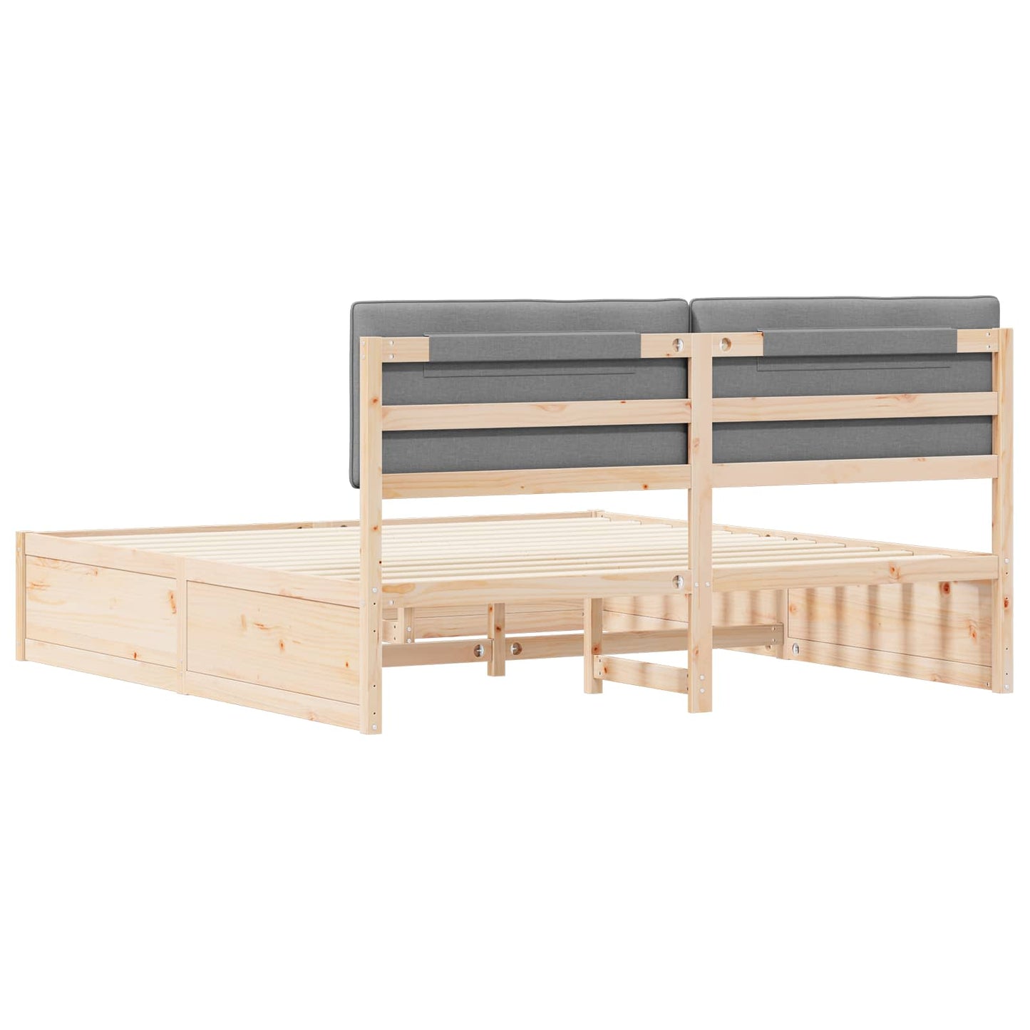 Bedframe met Gevoerd Hoofdgedeelte Lichtgrijs 180 x 200 cm is nu te koop bij PeponiXL, paradijselijk wonen!