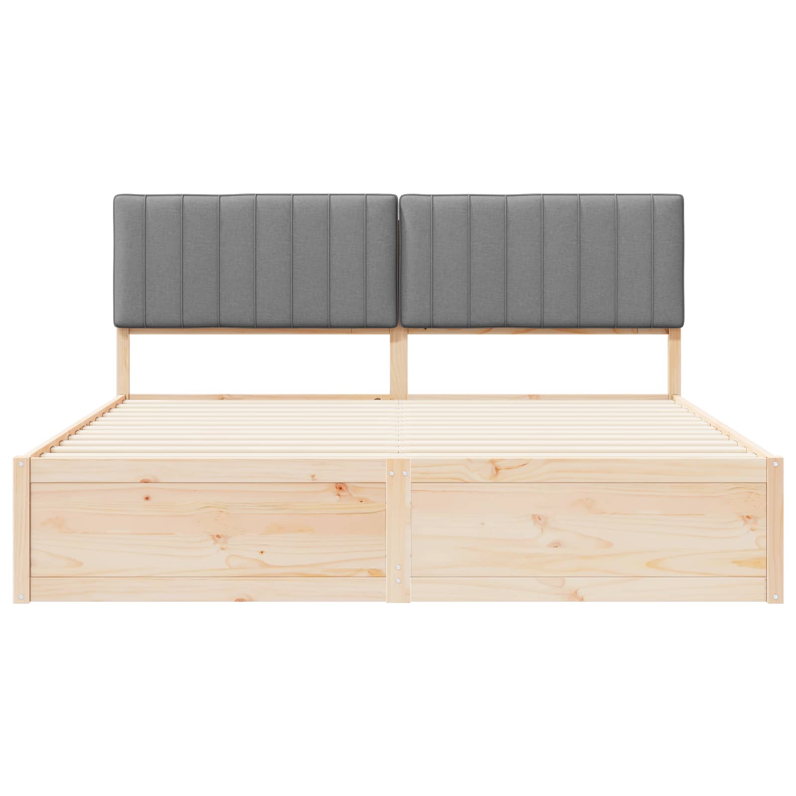 Bedframe met Gevoerd Hoofdgedeelte Lichtgrijs 180 x 200 cm is nu te koop bij PeponiXL, paradijselijk wonen!