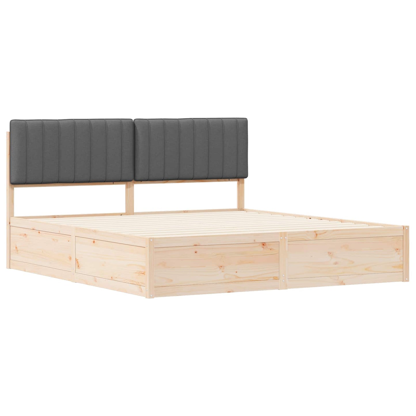 Bedframe met Gevoerd Hoofdgedeelte Donkergrijs 180 x 200 cm is nu te koop bij PeponiXL, paradijselijk wonen!