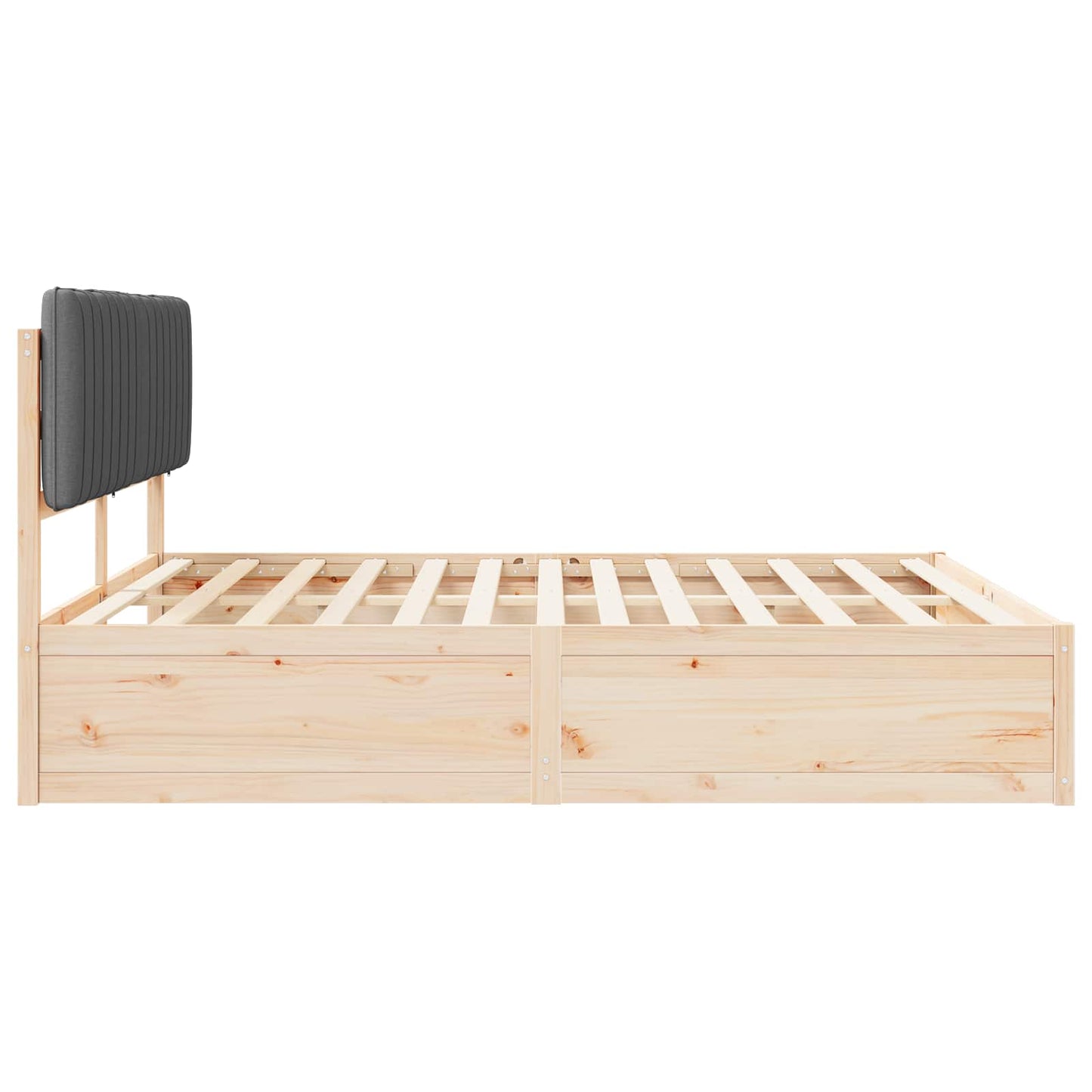 Bedframe met Gevoerd Hoofdgedeelte Donkergrijs 180 x 200 cm is nu te koop bij PeponiXL, paradijselijk wonen!