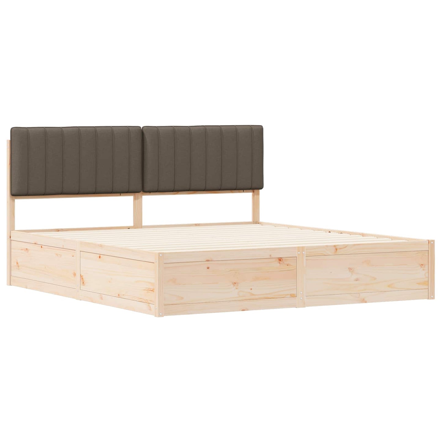 Bedframe met Gevoerd Hoofdgedeelte Taupe 180 x 200 cm is nu te koop bij PeponiXL, paradijselijk wonen!