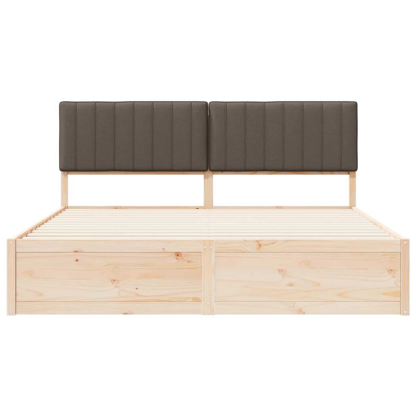 Bedframe met Gevoerd Hoofdgedeelte Taupe 180 x 200 cm is nu te koop bij PeponiXL, paradijselijk wonen!