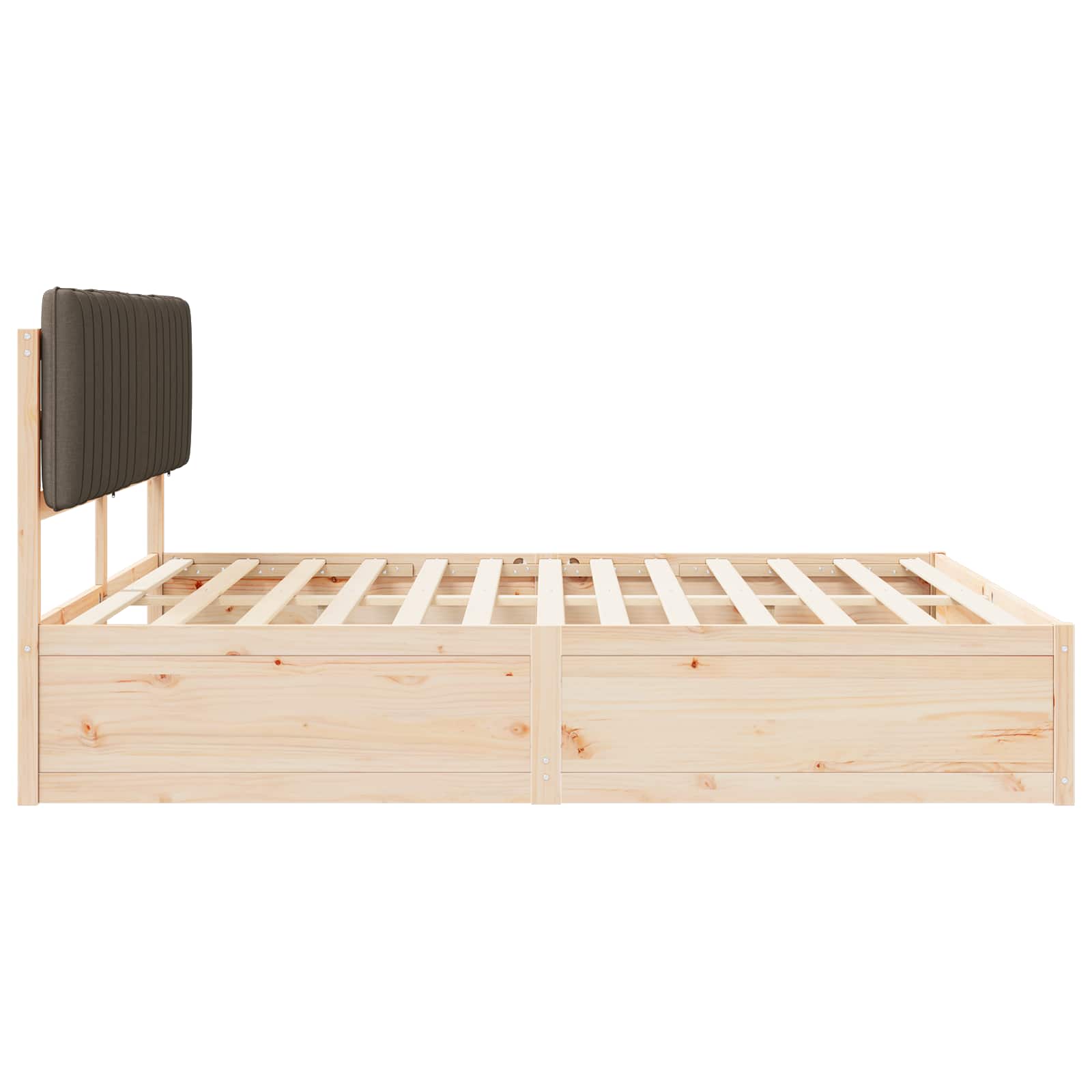 Bedframe met Gevoerd Hoofdgedeelte Taupe 180 x 200 cm is nu te koop bij PeponiXL, paradijselijk wonen!