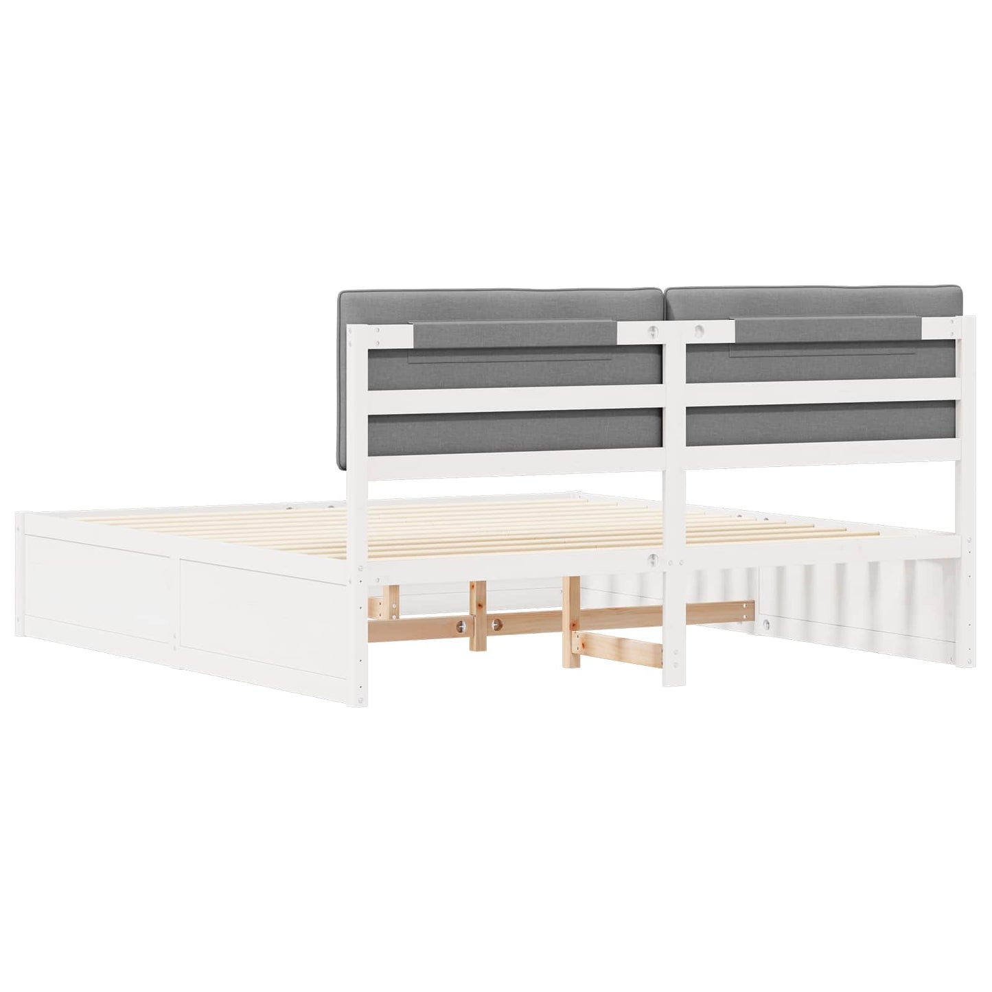 Bedframe met Gevoerd Hoofdgedeelte Lichtgrijs 180 x 200 cm is nu te koop bij PeponiXL, paradijselijk wonen!