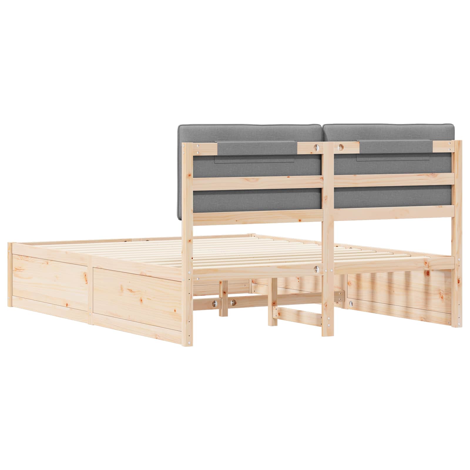 Bedframe met Gevoerd Hoofdgedeelte Lichtgrijs 160 x 200 cm is nu te koop bij PeponiXL, paradijselijk wonen!