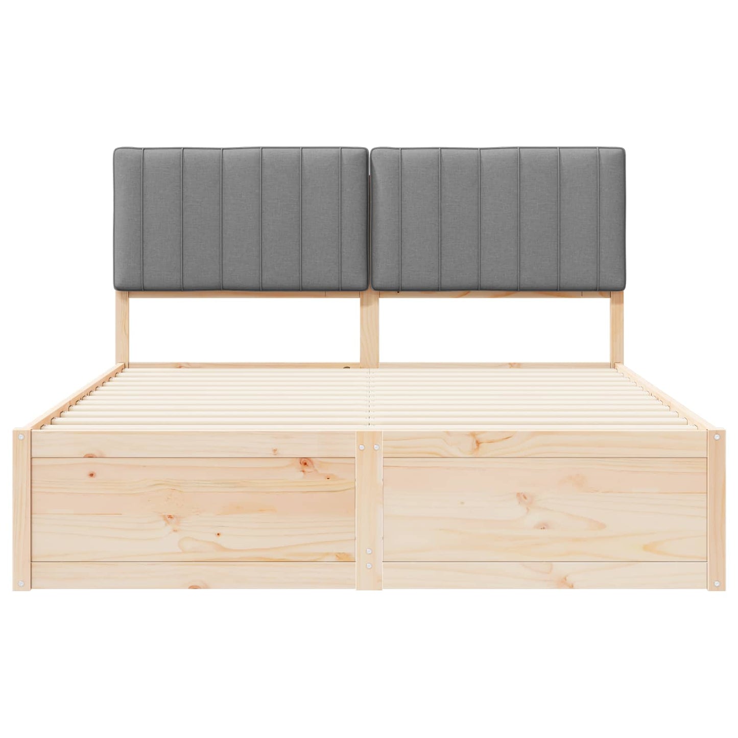 Bedframe met Gevoerd Hoofdgedeelte Lichtgrijs 160 x 200 cm is nu te koop bij PeponiXL, paradijselijk wonen!