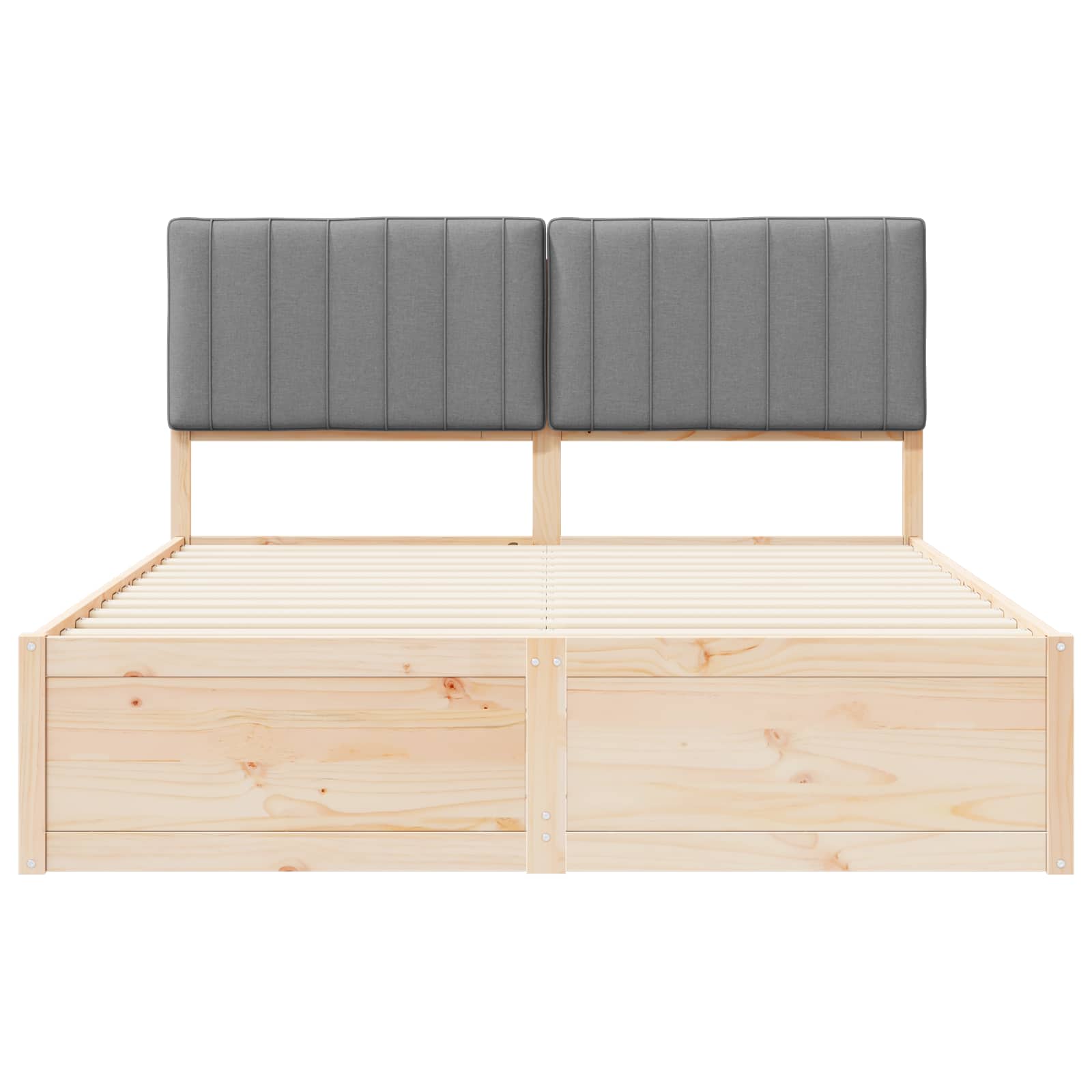Bedframe met Gevoerd Hoofdgedeelte Lichtgrijs 160 x 200 cm is nu te koop bij PeponiXL, paradijselijk wonen!