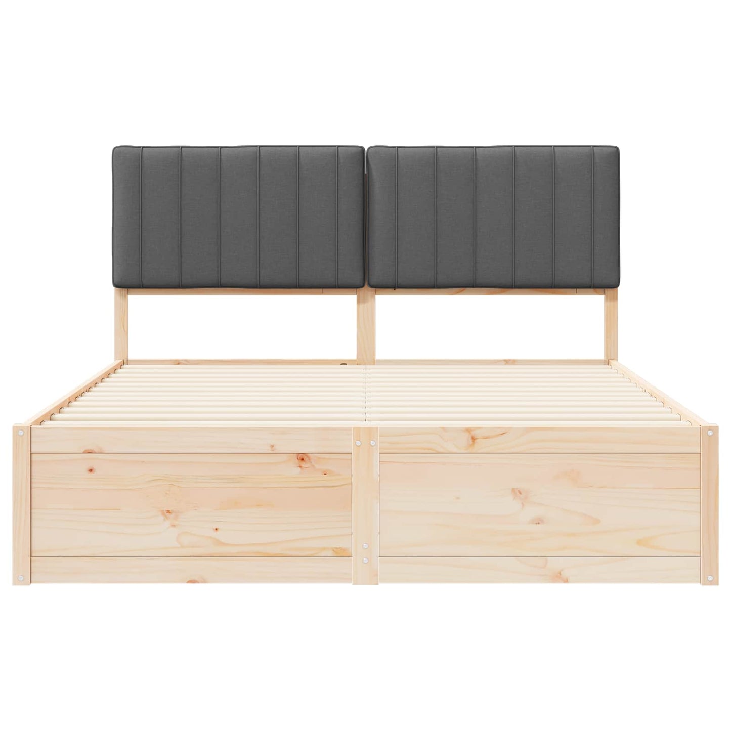 Bedframe met Gevoerd Hoofdgedeelte Donkergrijs 160 x 200 cm is nu te koop bij PeponiXL, paradijselijk wonen!