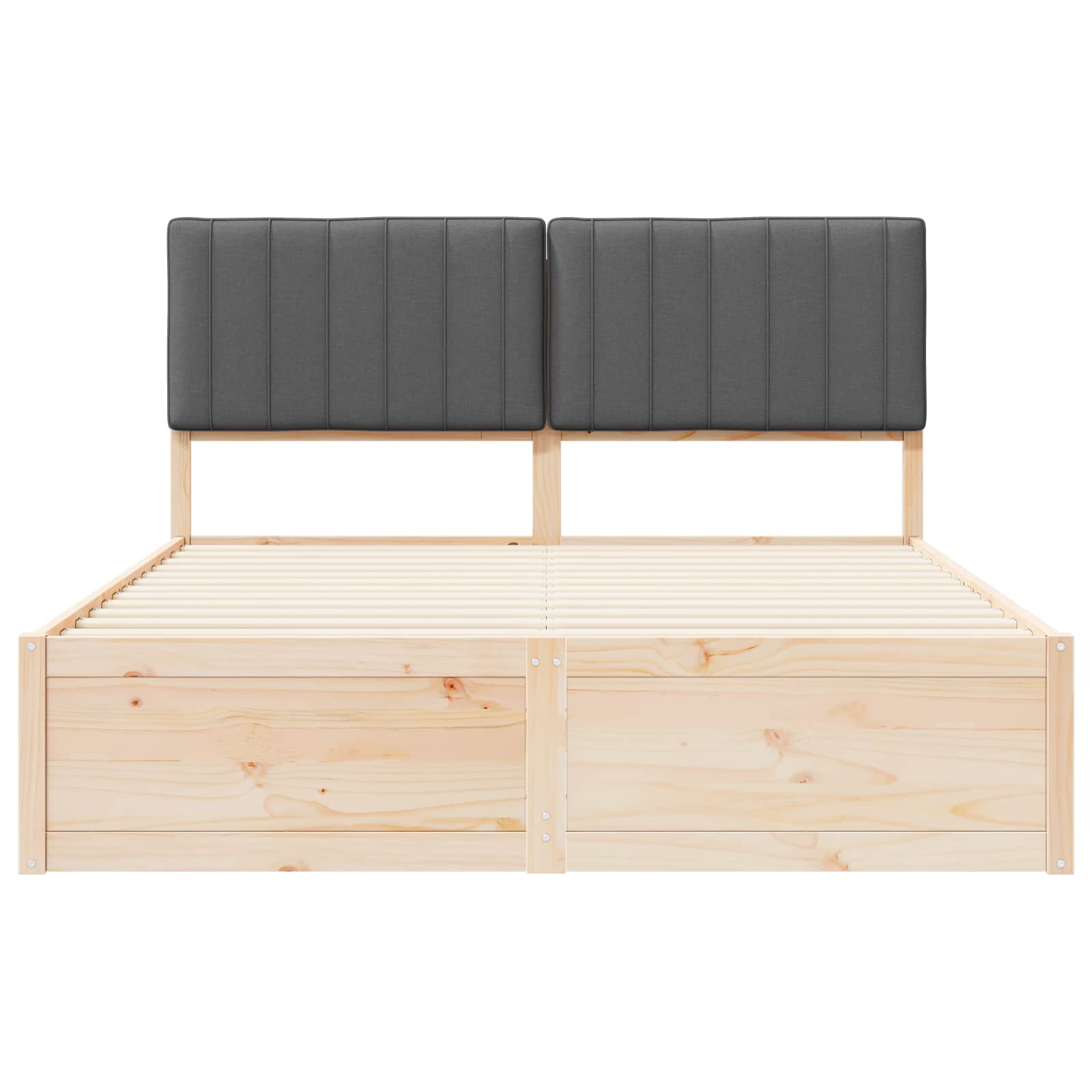 Bedframe met Gevoerd Hoofdgedeelte Donkergrijs 160 x 200 cm is nu te koop bij PeponiXL, paradijselijk wonen!
