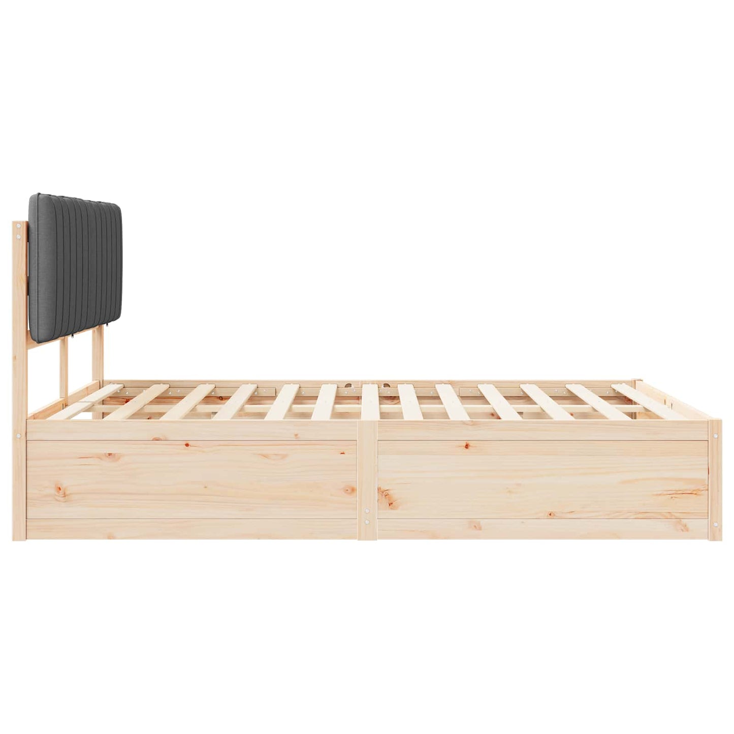 Bedframe met Gevoerd Hoofdgedeelte Donkergrijs 160 x 200 cm is nu te koop bij PeponiXL, paradijselijk wonen!