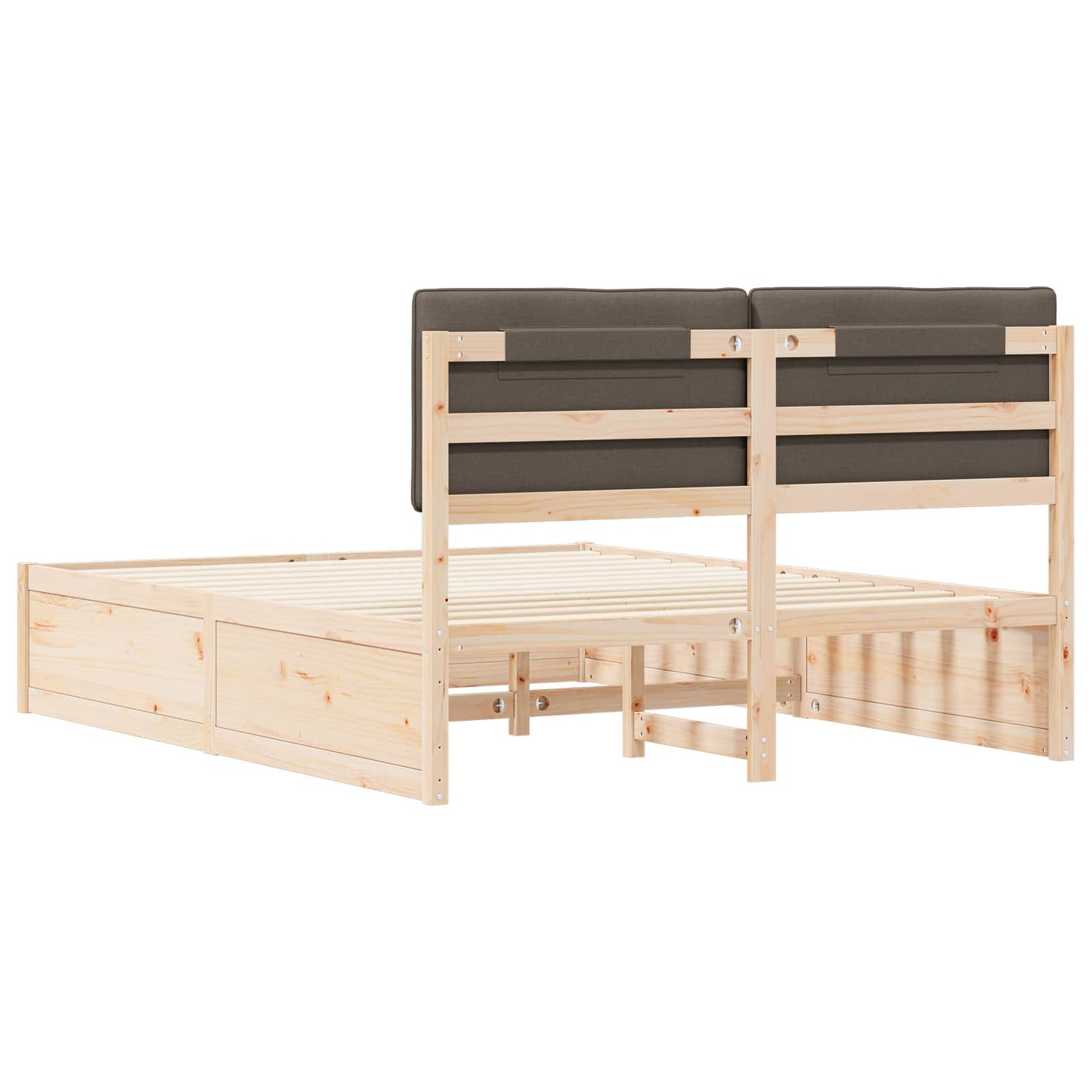 Bedframe met Gevoerd Hoofdgedeelte Taupe 160 x 200 cm is nu te koop bij PeponiXL, paradijselijk wonen!