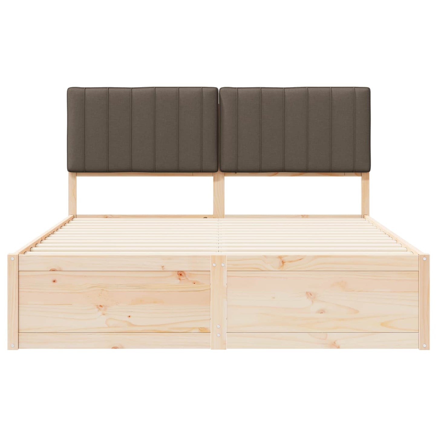 Bedframe met Gevoerd Hoofdgedeelte Taupe 160 x 200 cm is nu te koop bij PeponiXL, paradijselijk wonen!