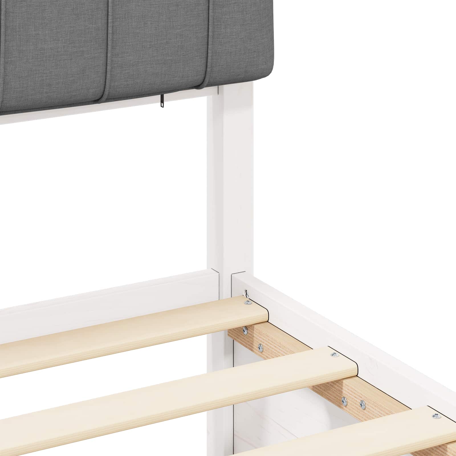 Bedframe met Gevoerd Hoofdgedeelte Lichtgrijs 160 x 200 cm is nu te koop bij PeponiXL, paradijselijk wonen!