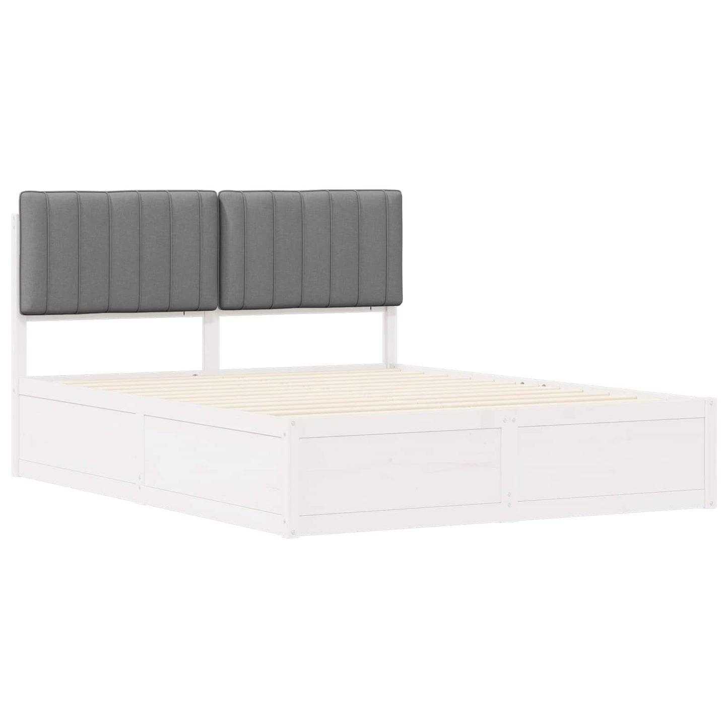 Bedframe met Gevoerd Hoofdgedeelte Lichtgrijs 160 x 200 cm is nu te koop bij PeponiXL, paradijselijk wonen!