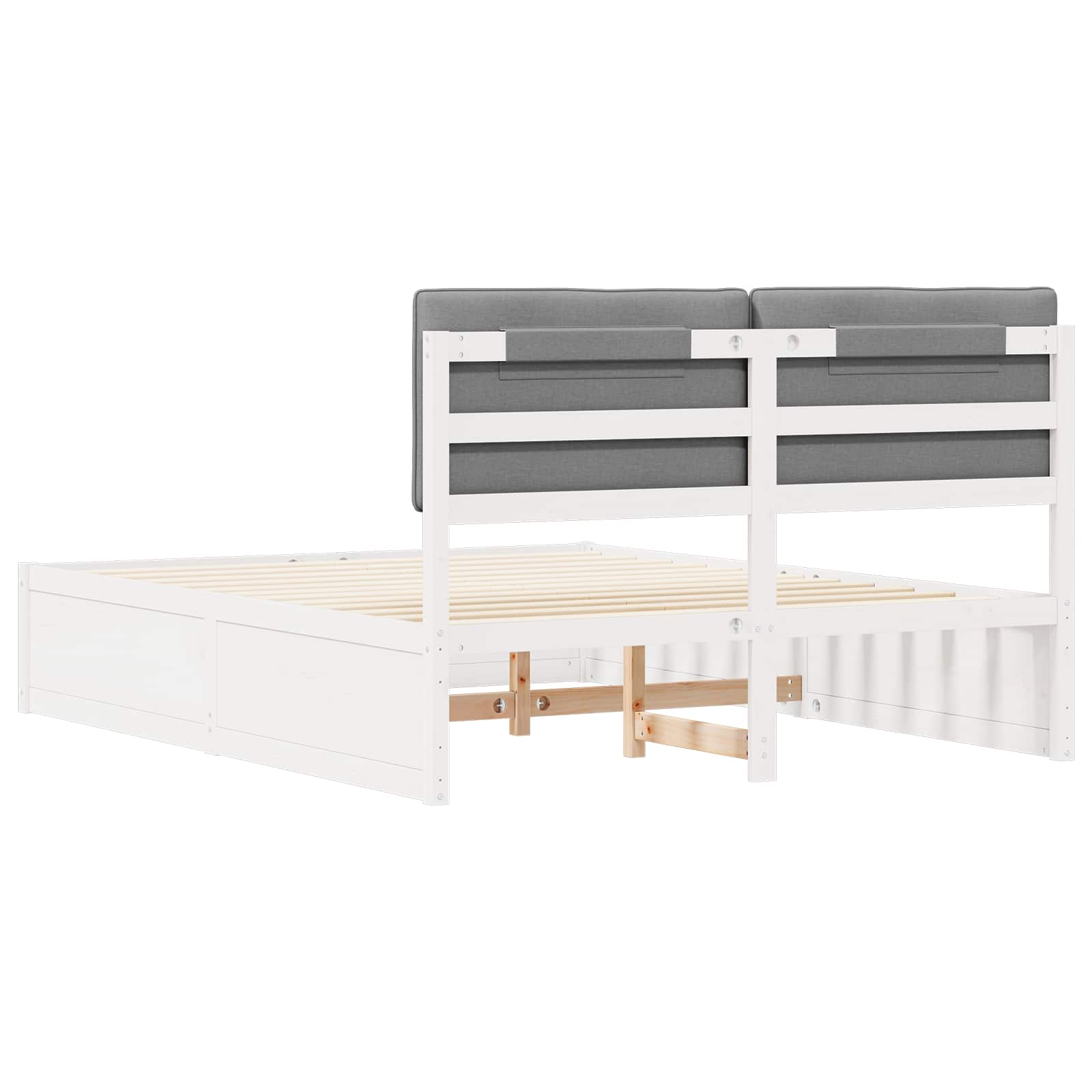 Bedframe met Gevoerd Hoofdgedeelte Lichtgrijs 160 x 200 cm is nu te koop bij PeponiXL, paradijselijk wonen!