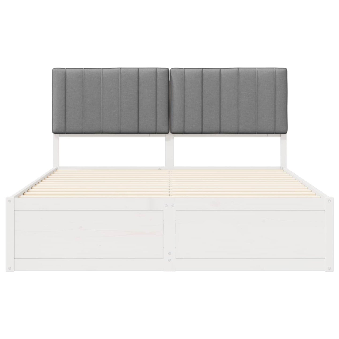 Bedframe met Gevoerd Hoofdgedeelte Lichtgrijs 160 x 200 cm is nu te koop bij PeponiXL, paradijselijk wonen!