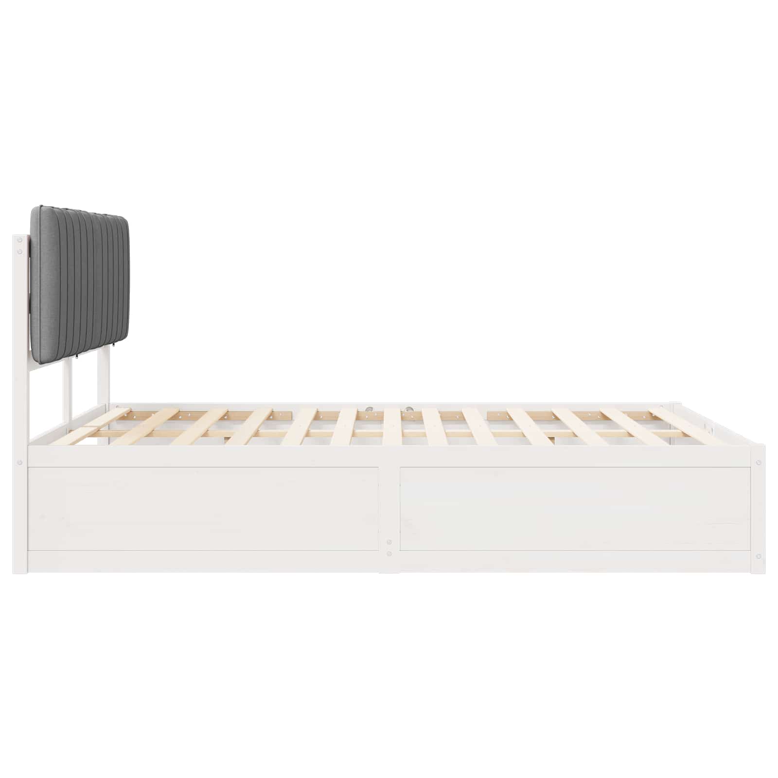 Bedframe met Gevoerd Hoofdgedeelte Lichtgrijs 160 x 200 cm is nu te koop bij PeponiXL, paradijselijk wonen!